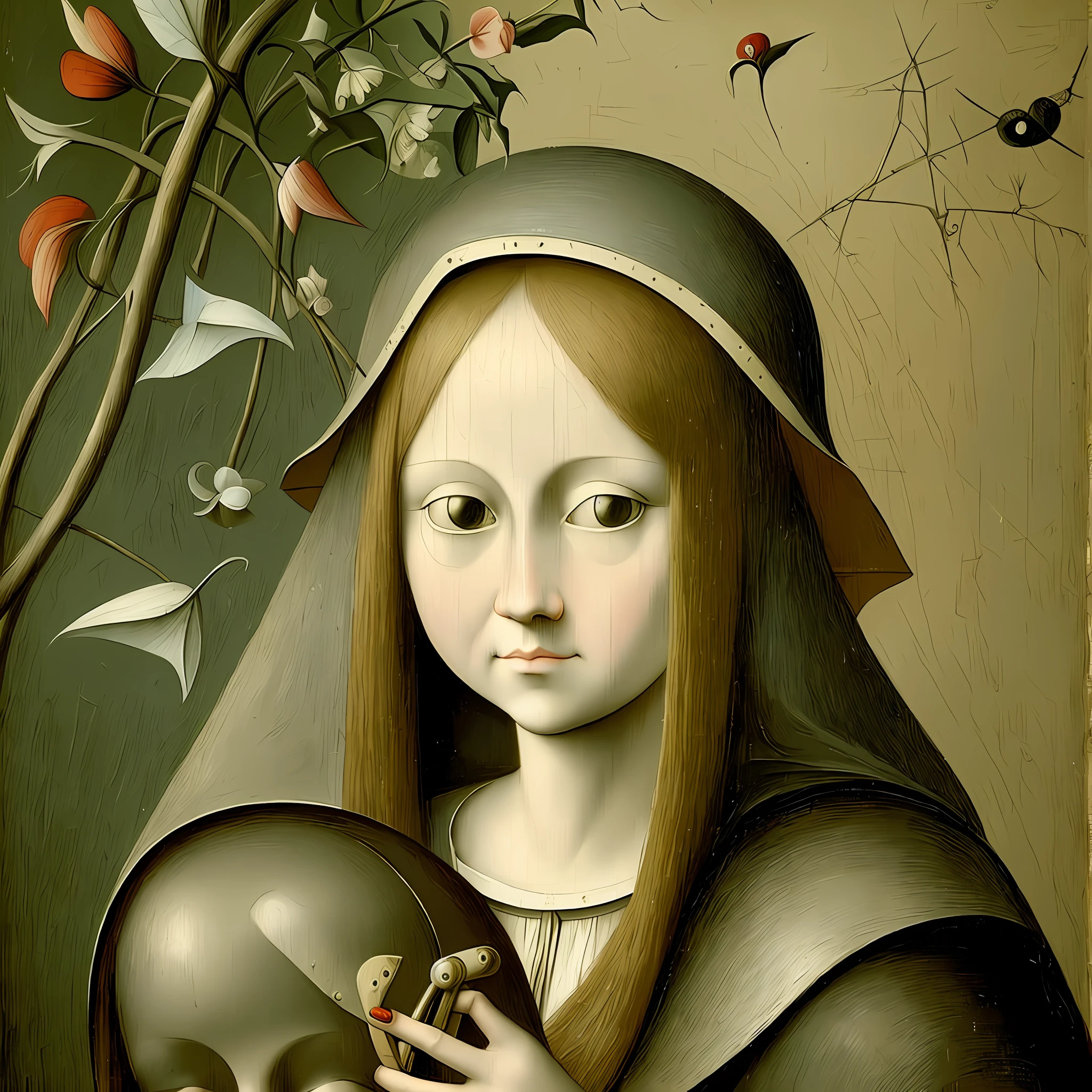 strange girls painting by Hieronymus Bosch --auto --s2