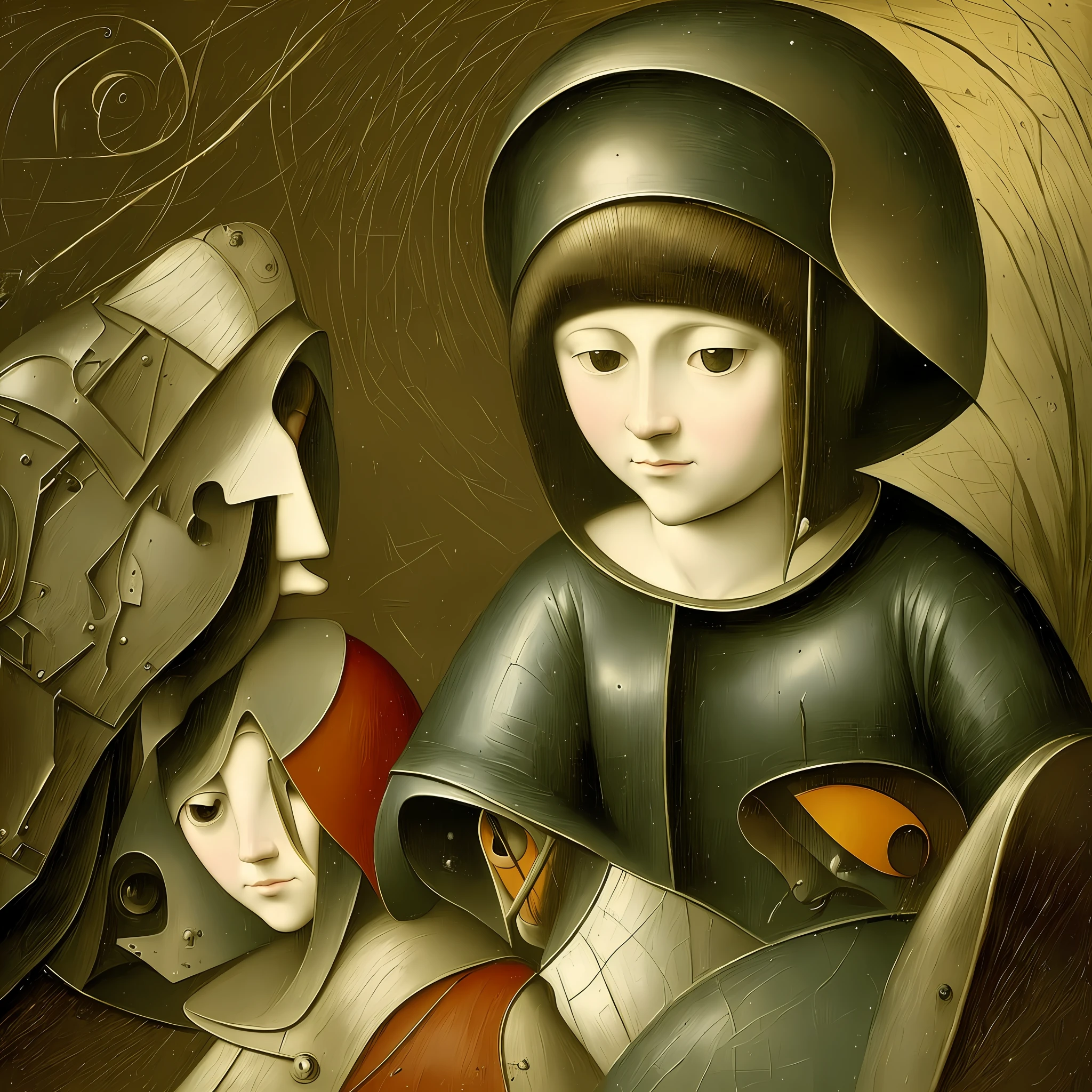 strange girls painting by Hieronymus Bosch --auto --s2