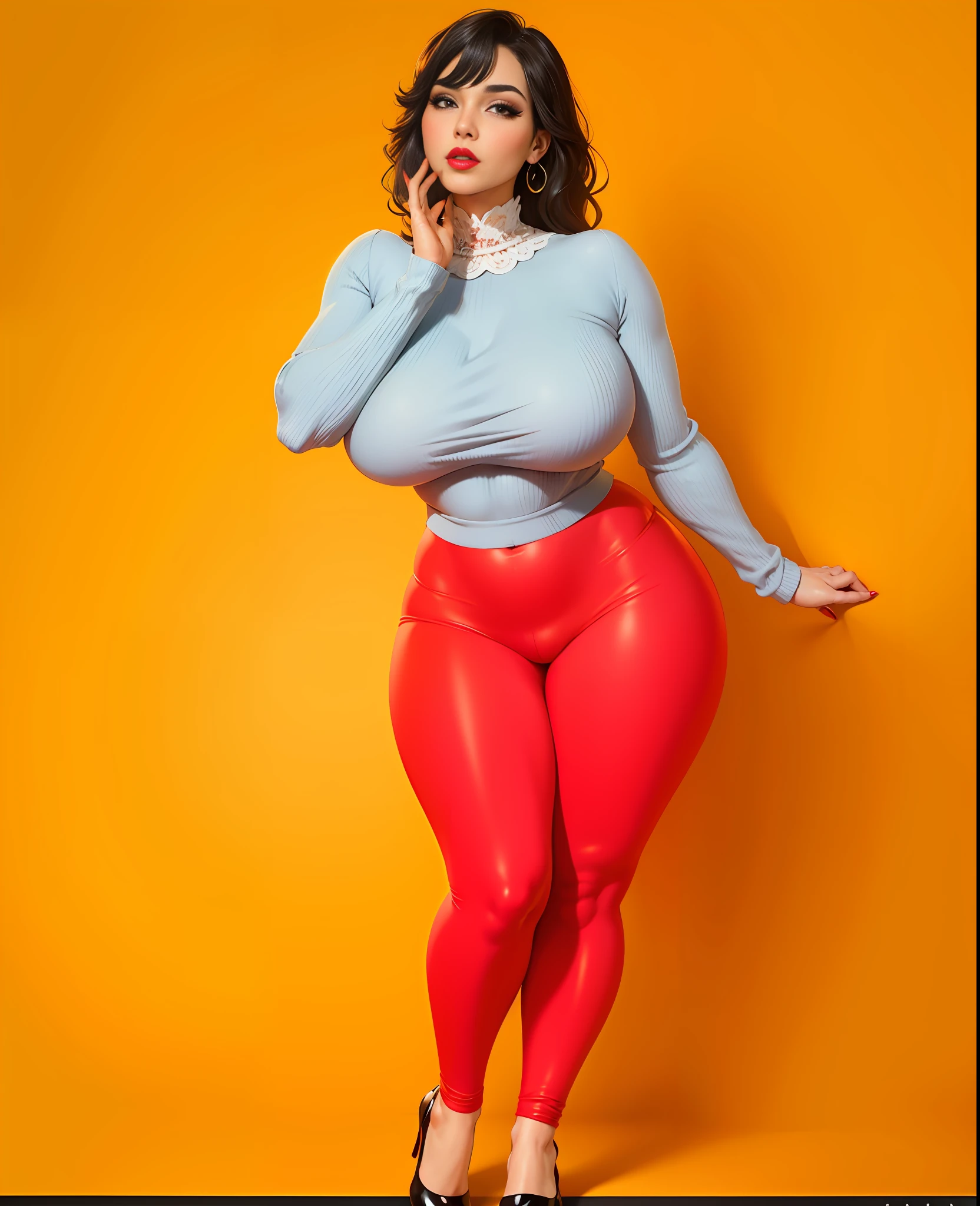 (high quality, masterpiece), sensual and attractive, beautiful female, stylish and sexy, alluring vibe, breathtaking curves, (1 girl), dark hair, red lips, sultry look, suggestive pose, black lingerie, seductive lighting.