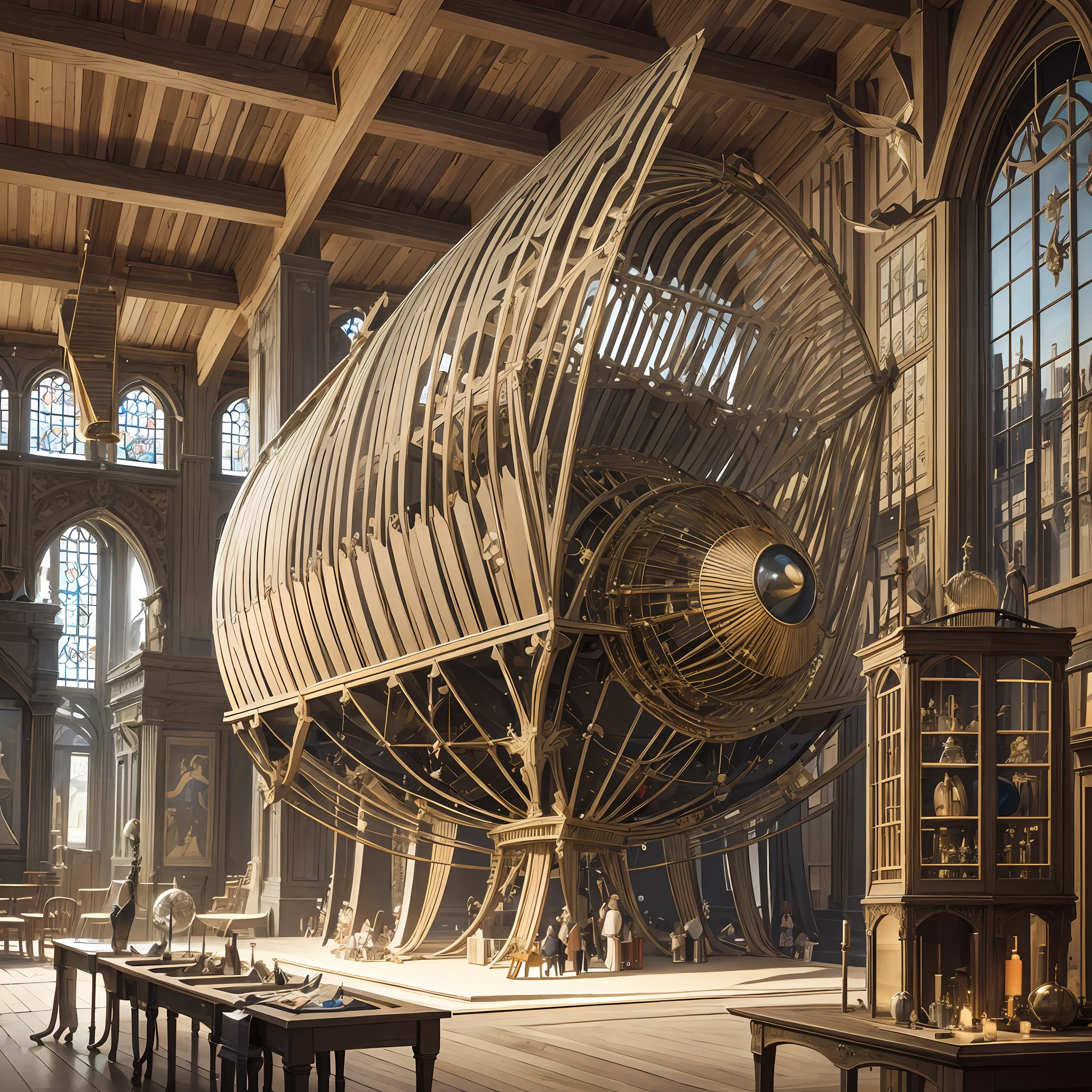 strandbeests kinetic sculptures created by Dutch engineer and artist Theo Jansen painting by Hieronymus Bosch --auto --s2