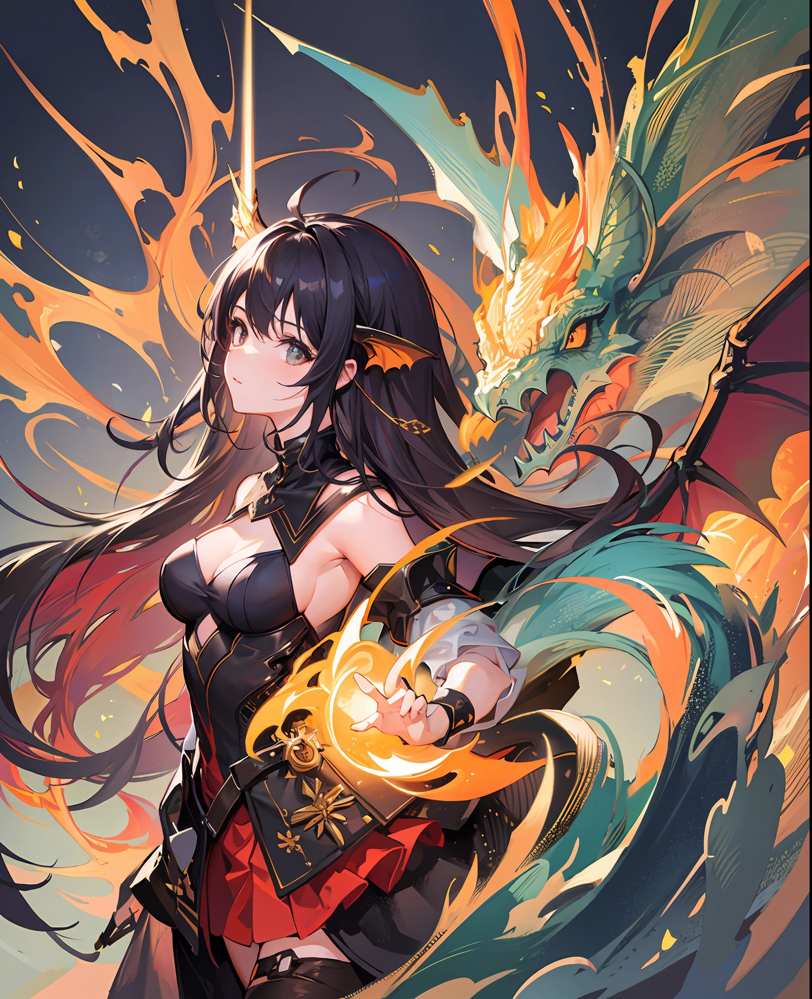 The girl on the back of a dragon
