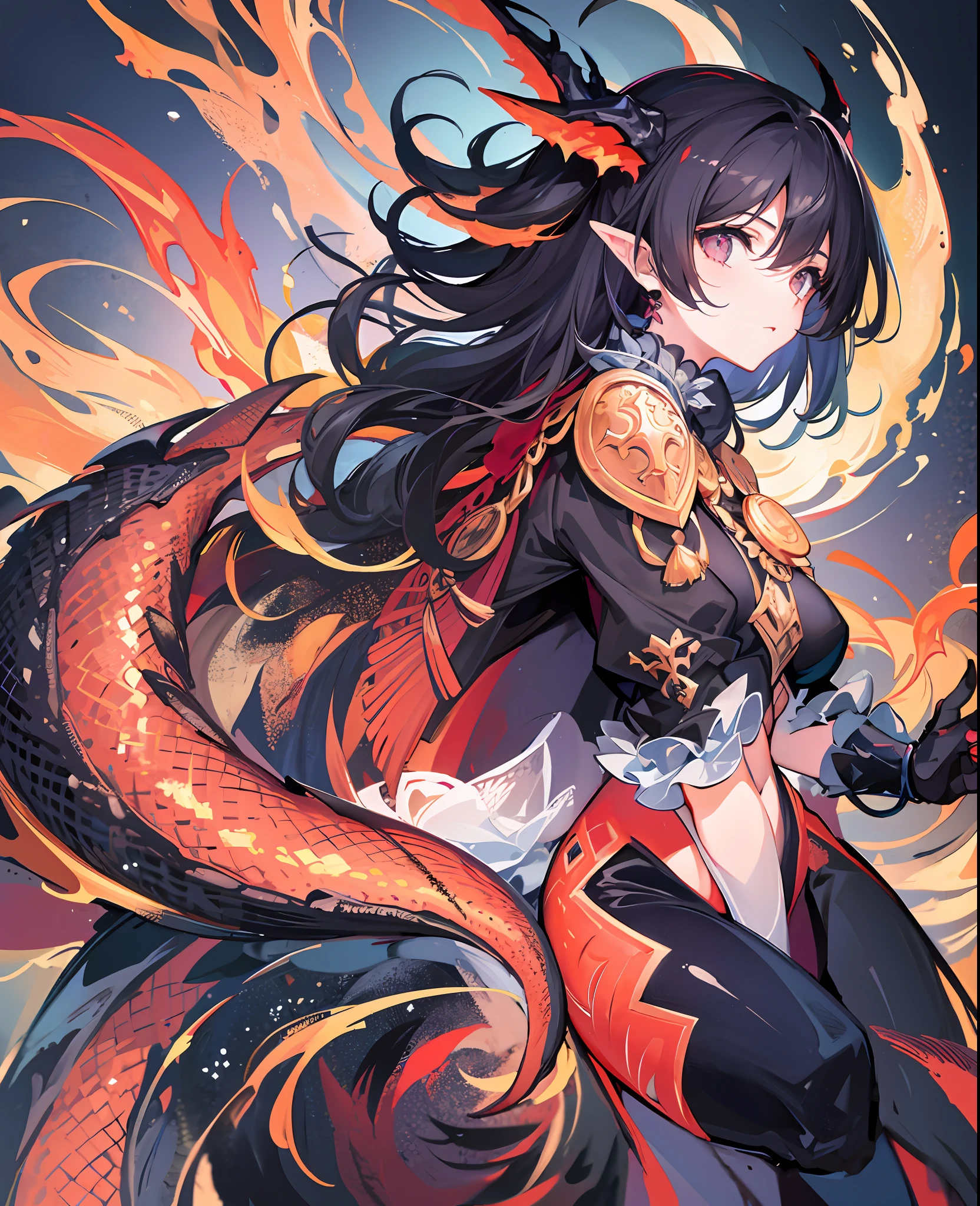 The girl on the back of a dragon