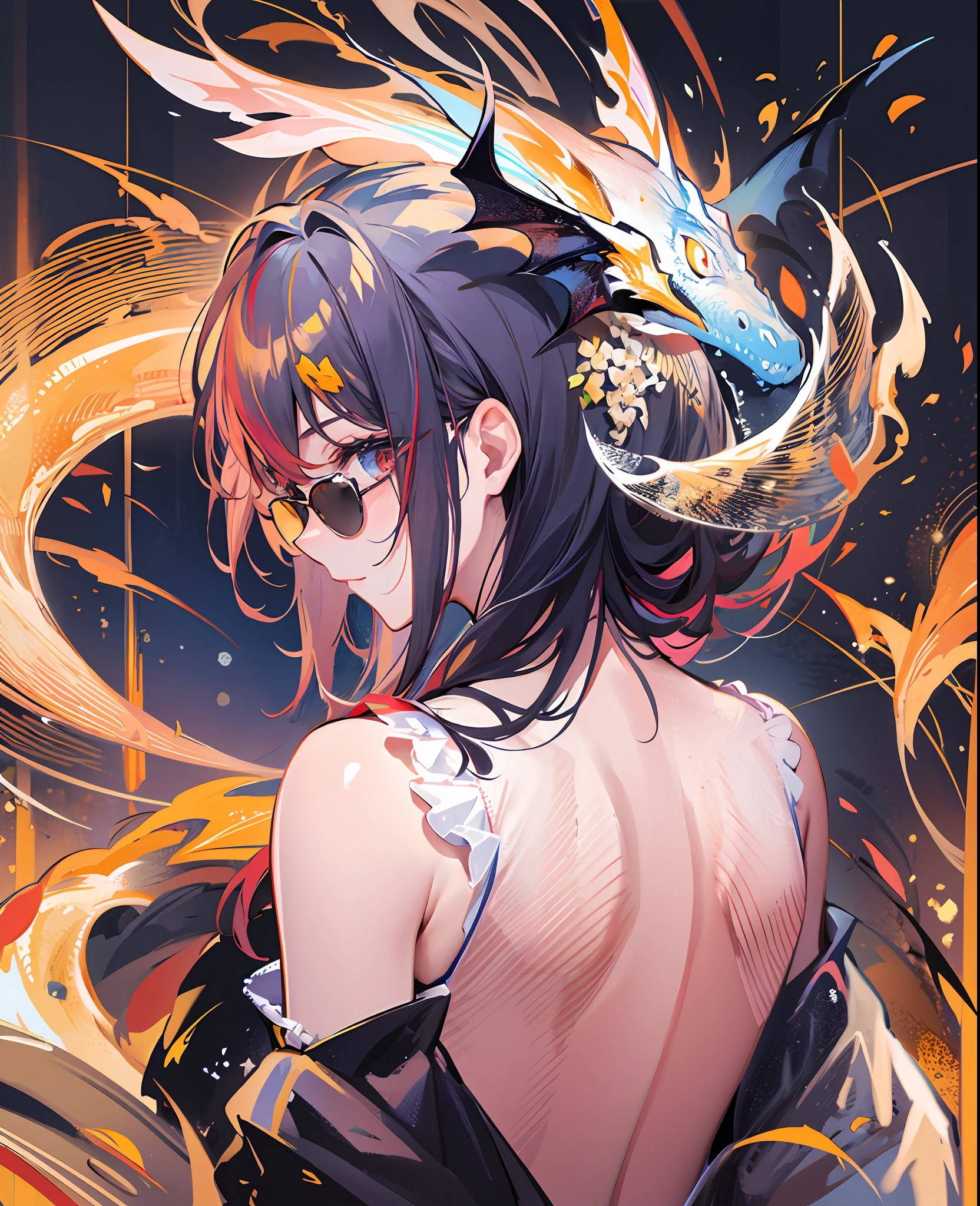 The girl on the back of a dragon