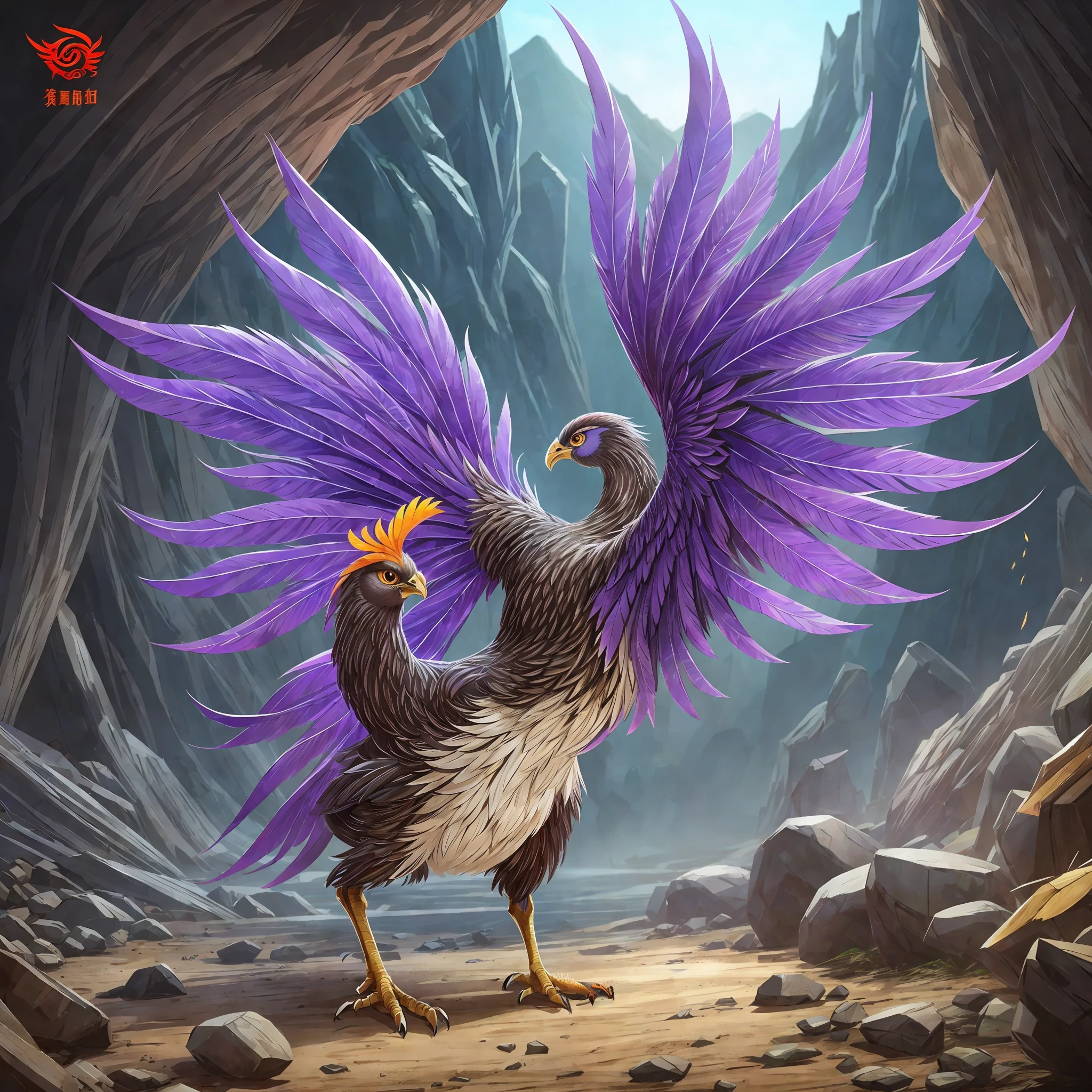 Yuanfei chicken: Also known as flipping chicken, eye feather chicken. purple, There are also eyes under the wings. Sunrise and sunset. "The Cave Underworld" is contained. --auto --s2