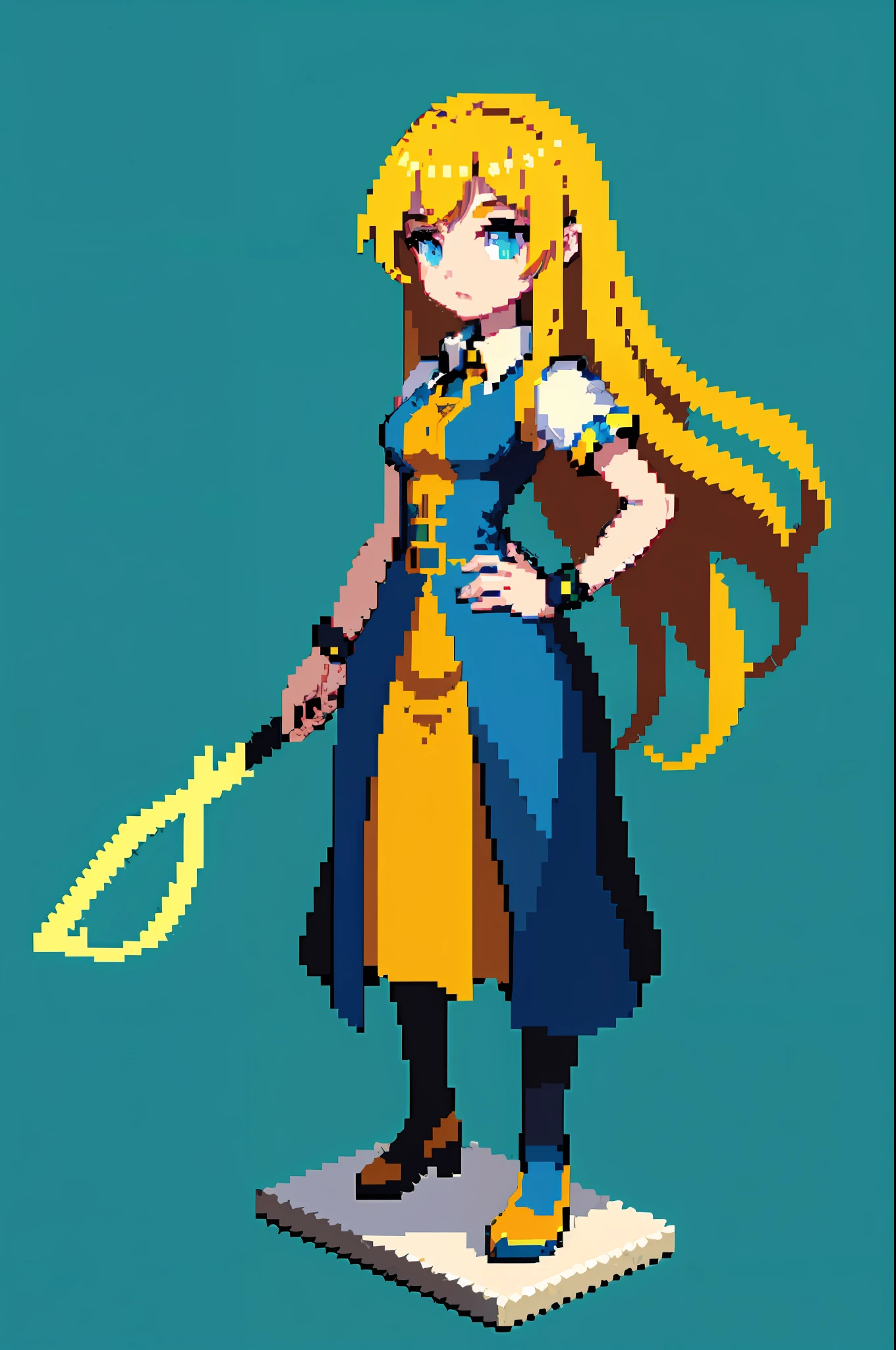 (masterpiece, top quality, best quality), pixel,pixel art,1girl, full body,