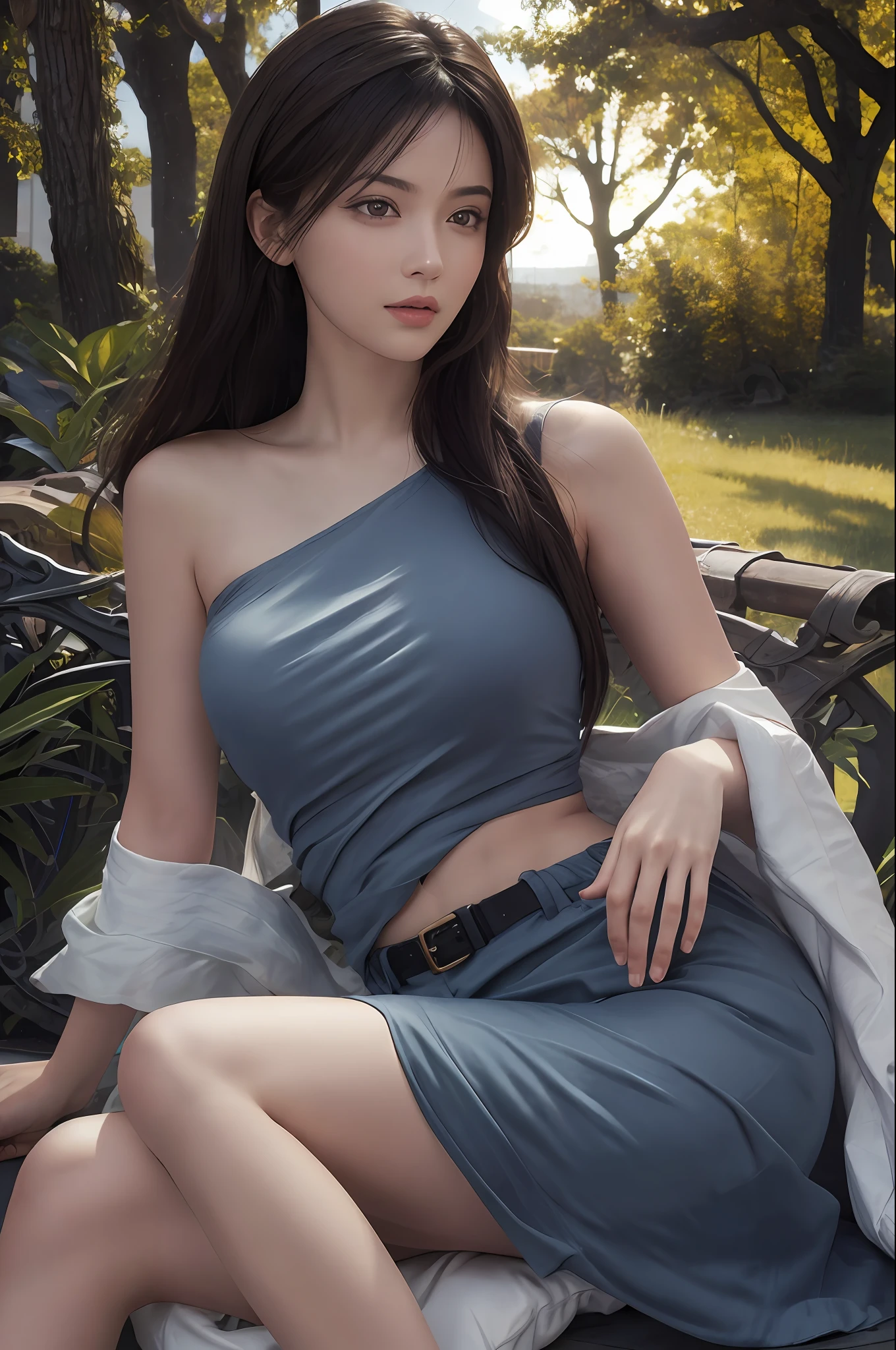 (Masterpiece: 1.3), (8k, photorealistic, RAW photo, best quality: 1.4), (1girl), beautiful face, (realistic face), (black hair), beautiful hairstyle, realistic eyes, beautiful detail eyes, (realistic skin), beautiful skin, absurdity, attractive, ultra high-resolution, ultra-realistic, high definition, golden ratio, full body, legs crossed, shirtless