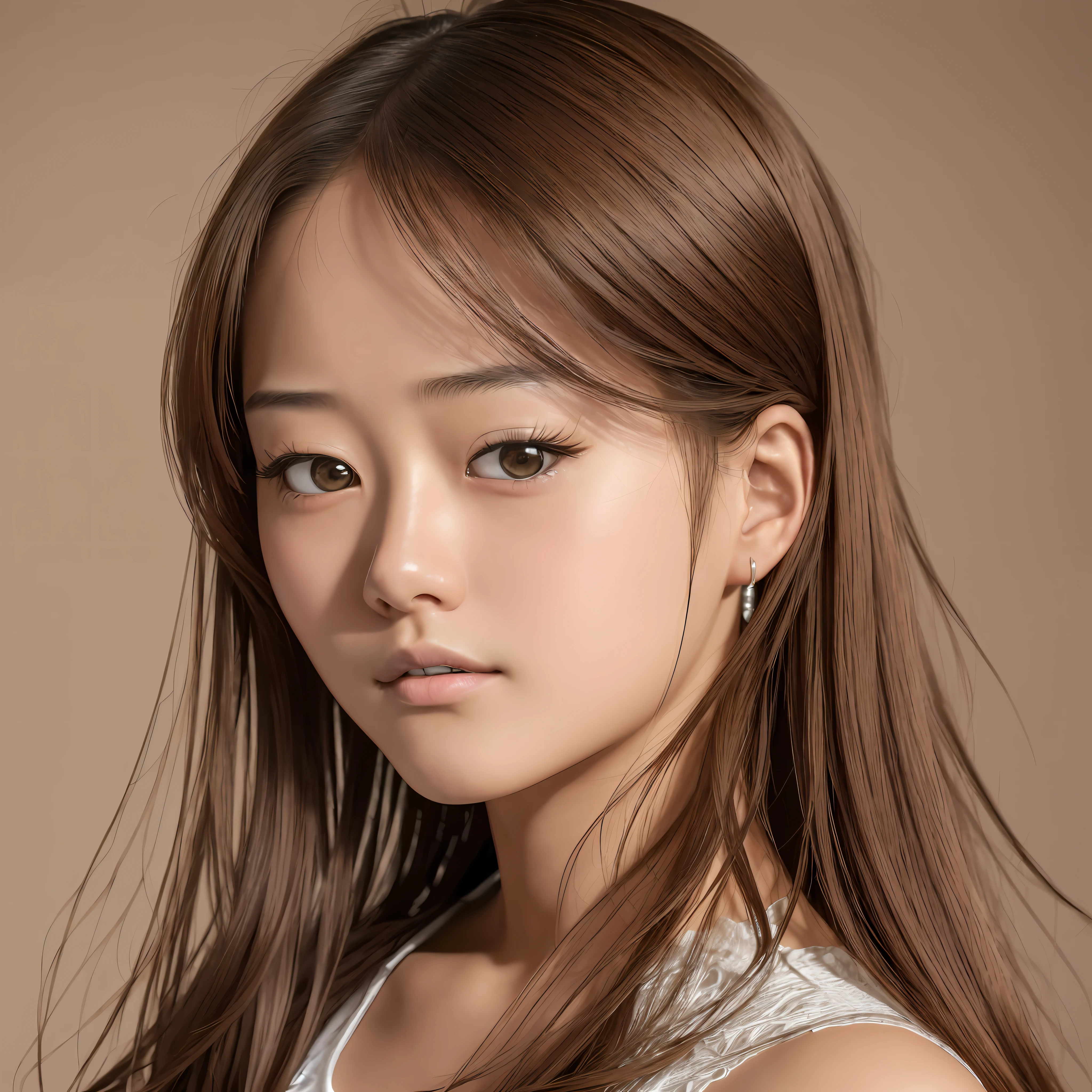 (4k,   best quality, highres:1.2), (realistic, photo-realistic:1.37),  Emi Takei,
1girl, solo, brown hair,   realistic, long_hair, lips, looking_at_viewer, brown_eyes,   standing, spaghetti strap, detailed eyes, --auto --s2
