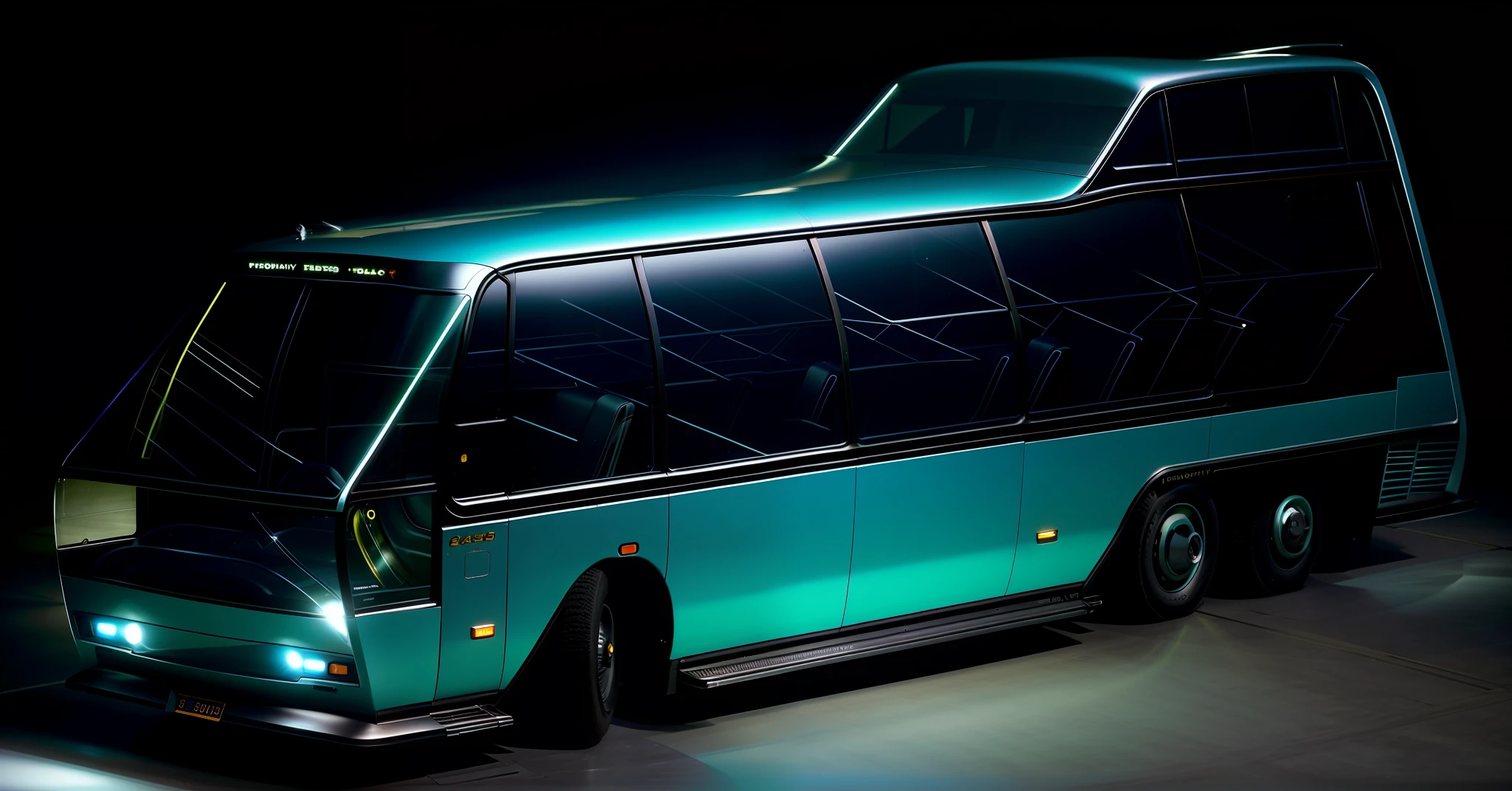 photography, ((photography)), ((photorealistic)), detailed, 8k, ultra-detailed, ((intricate)), bus, 2050s, future, vehicle photography, vehicle design, complete view of a car, futuristic