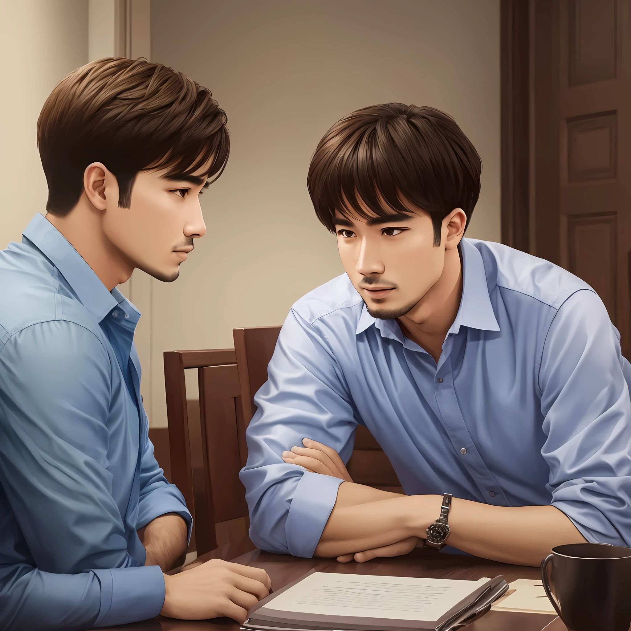 HD two men talking --auto --s2