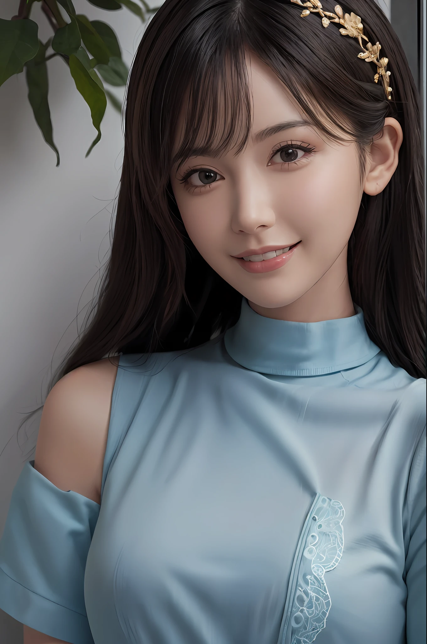 (Masterpiece: 1.3), (8k, photorealistic, RAW photo, top quality: 1.4), (1girl), beautiful face, (realistic face), (black hair), beautiful hairstyle, realistic eyes, beautiful detail eyes, (realistic skin), beautiful skin, absurdity, attractive, ultra high resolution, ultra realistic, high definition, golden ratio, whole body, smiling teeth are visible, beautiful smile,