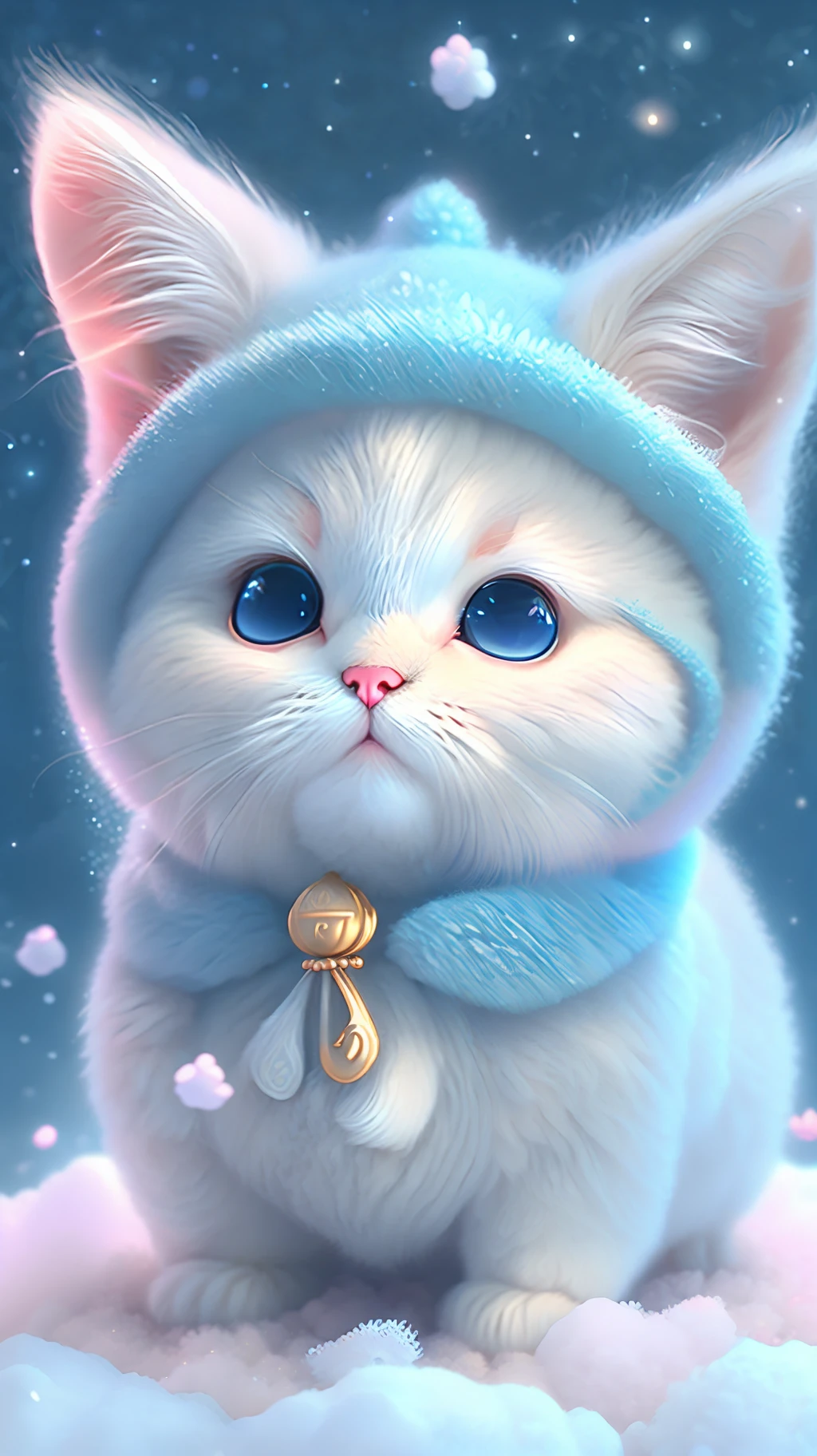 In this ultra-detailed CG art, cute kittens surrounded by ethereal roses, laughter, best quality, high resolution, intricate details, fantasy, cute animals, purple, funny, to the left!! Mouth!!! Laugh!!!