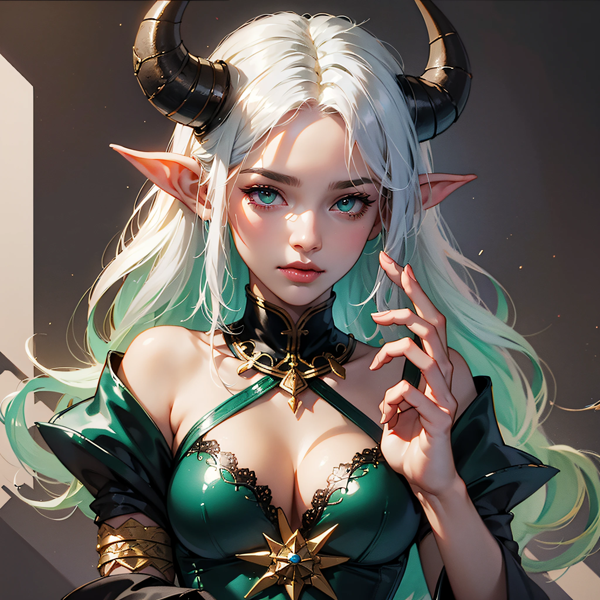 (best quality, masterpiece), 1girl, pose, upper body, simple background, looking at the viewer, boldness, potato alloys, hand-drawn sketch illustration of a beautiful d&d tiefling girl with white hair, shoulder-length hair, pupilless eyes, green sclera, flushed cheeks, lips with brown lipstick, long eyelashes, long horns, rogue clothes,  black skin, scales on skin, seductive expression, illustration, sketch of watercolor paint, whole body, in a village, dagger in hand. --auto --s2