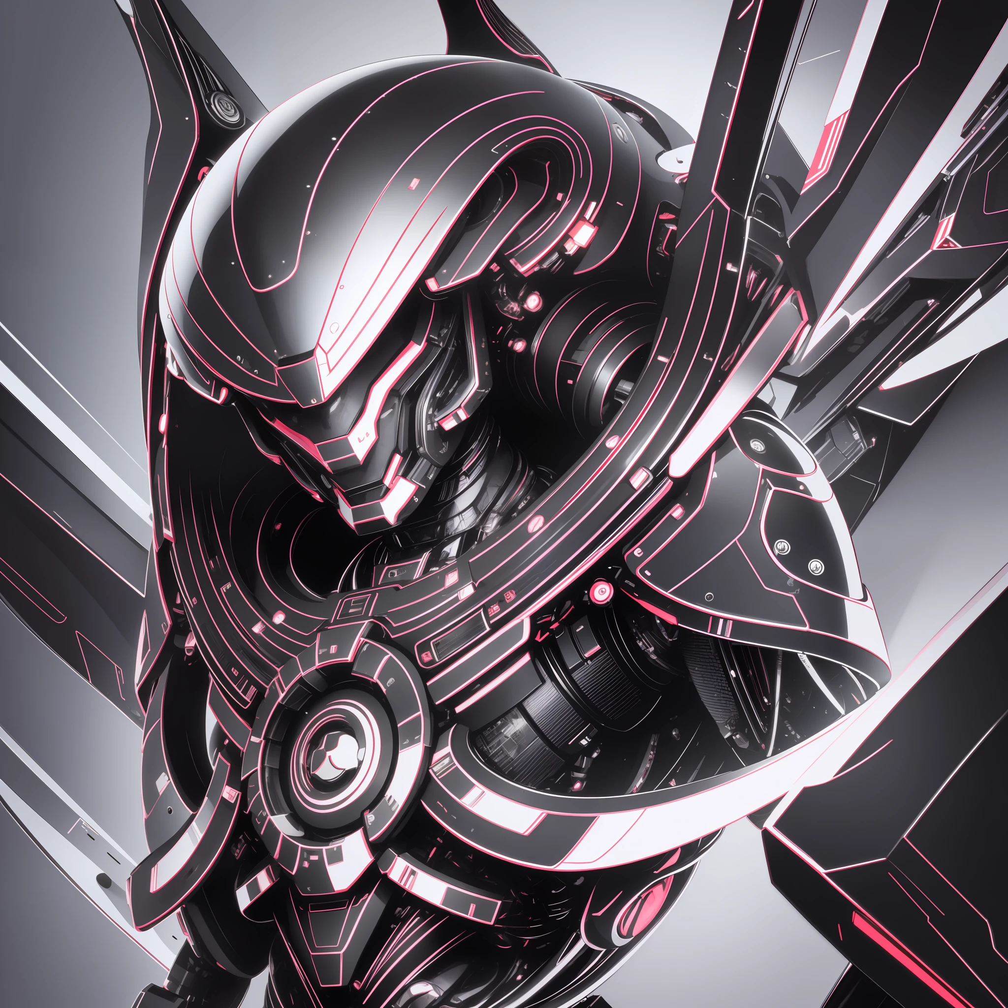 Robot with humanoid metallic details, Design with 32k quality, inspired by T-shirt design, with Futuristic style, made by DSLR Camera, total framing, centralized, white background, maximum quality, maximum details.