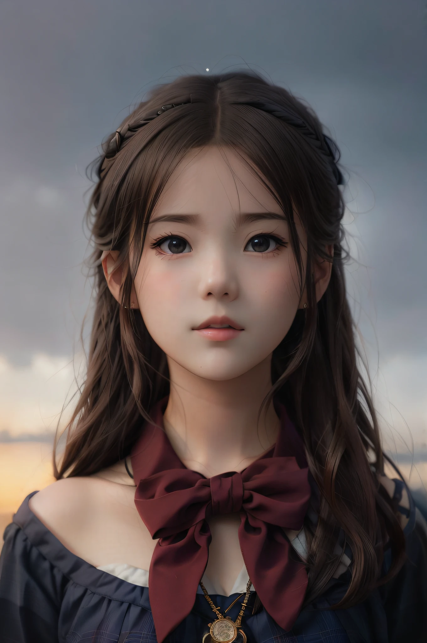 Close up of a woman, stunning anime face portrait, realistic young anime girl, 8k portrait rendering, Guweiz style artwork, high quality portrait, pastel portrait shooting 8 K, beautiful anime portrait, white short skirt, sexy body portrait anime girl, kawaii realistic portrait, anime girl in real life, portrait of anime girl, surreal schoolgirl