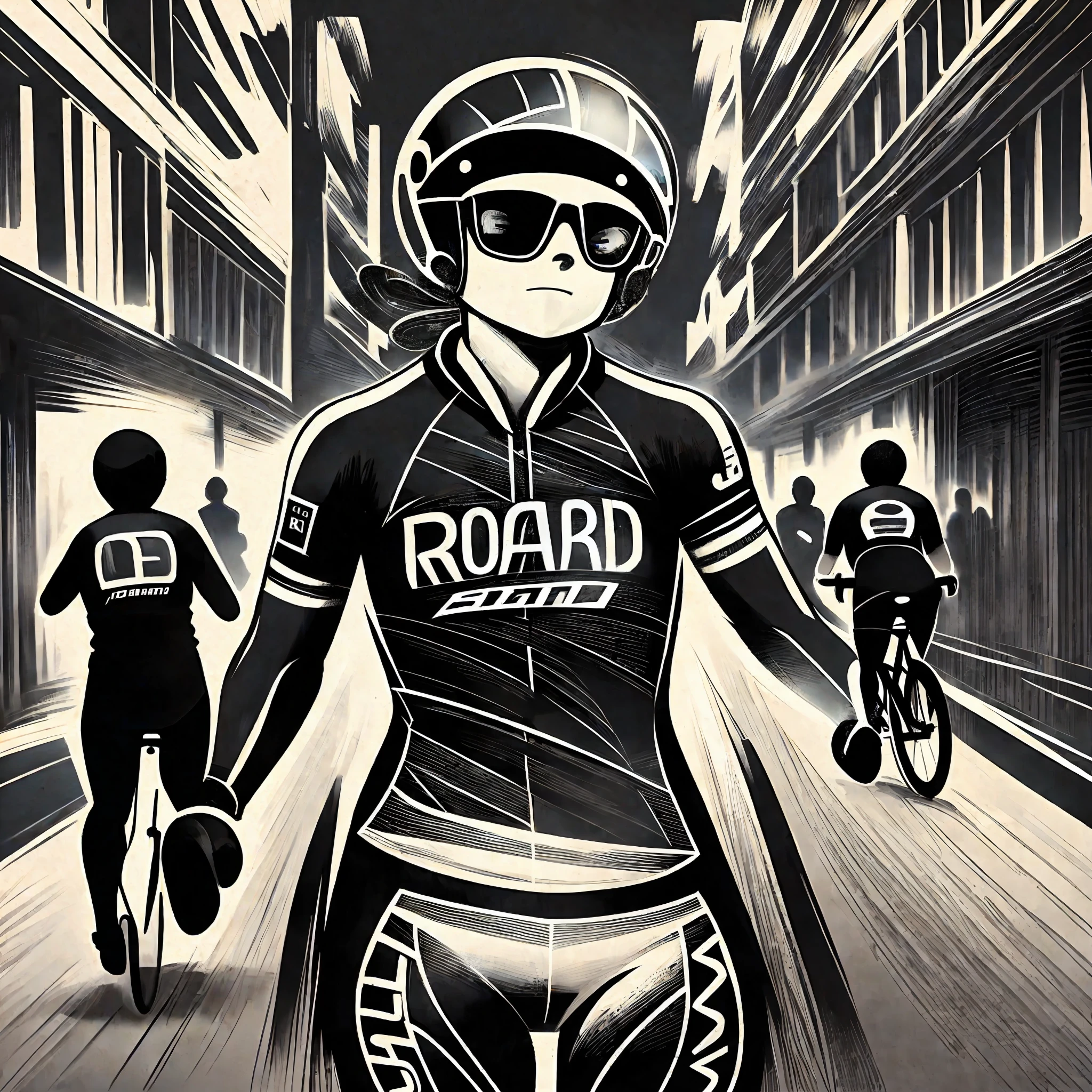 Symbol (black background: 1.2). (((Road Bike)))) Race, T-shirt --auto --s2