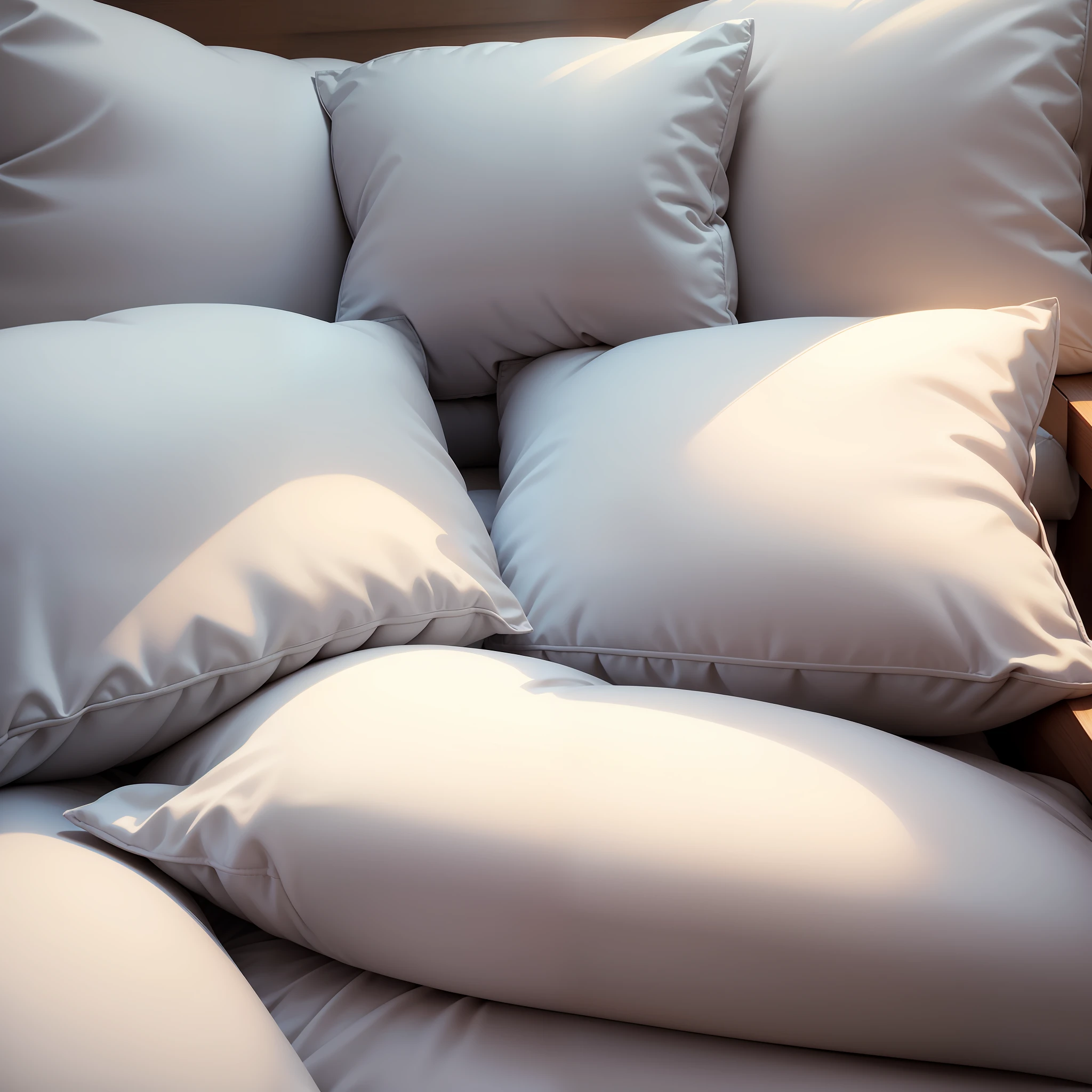 Four white pillows