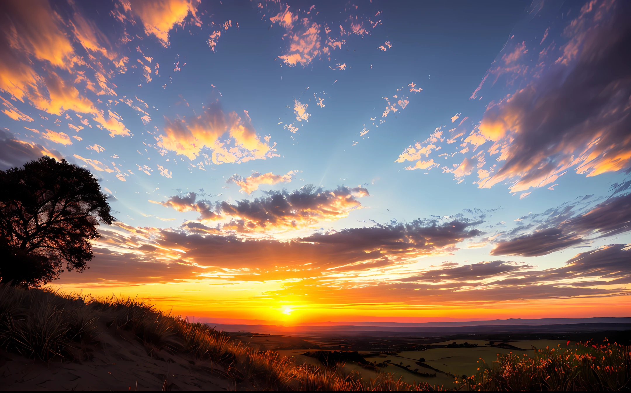 highres, imagination, (realistic), clear skies, composition, sunset, (hdr:1.5), outdoors, intricate details,