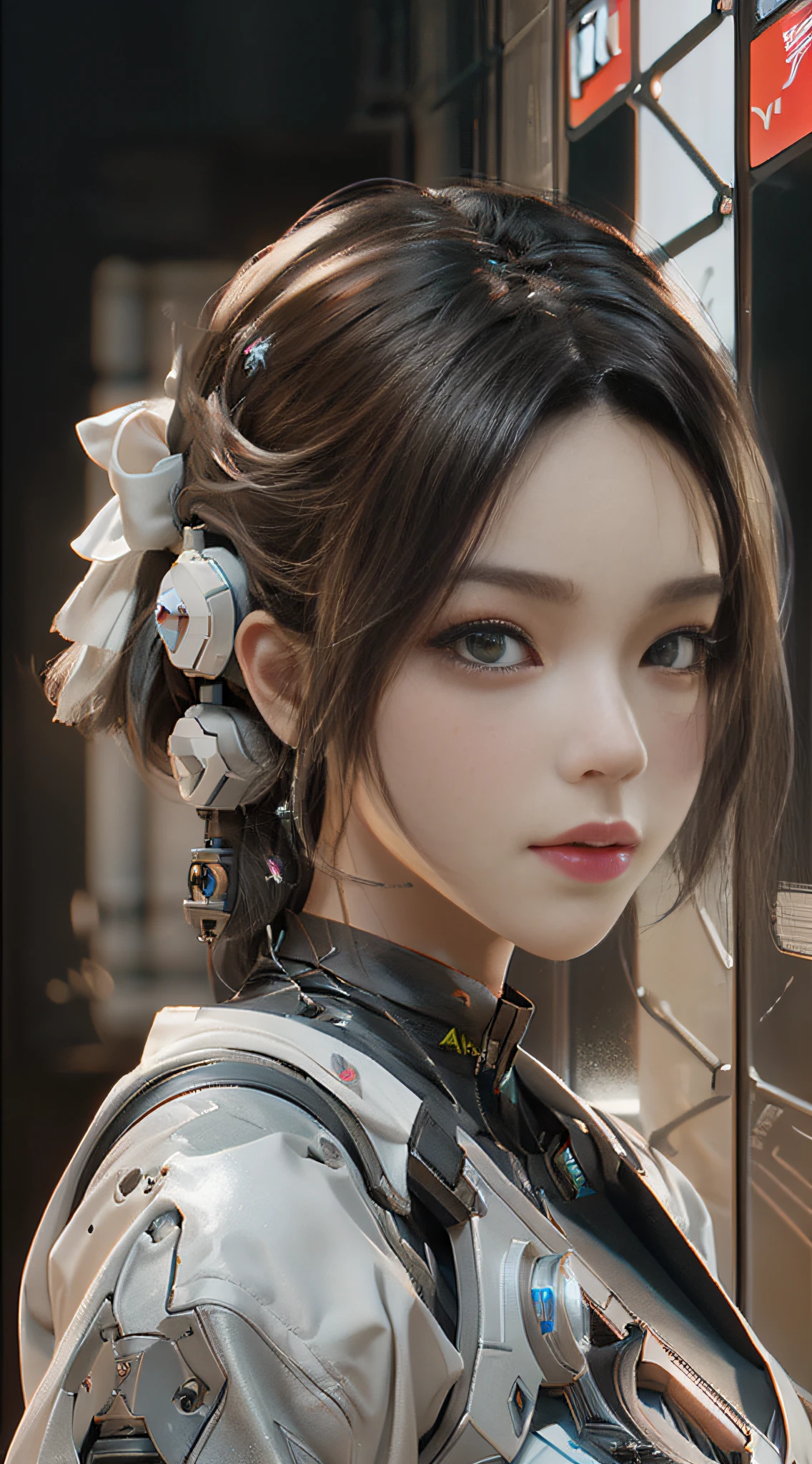 ((Best quality)), ((masterpiece)), (detailed:1.4), 3D, an image of a beautiful cyberpunk female,HDR (High Dynamic Range),Ray Tracing,NVIDIA RTX,Super-Resolution,Unreal 5,Subsurface scattering,PBR Texturing,Post-processing,Anisotropic Filtering,Depth-of-field,Maximum clarity and sharpness,Multi-layered textures,Albedo and Specular maps,Surface shading,Accurate simulation of light-material interaction,Perfect proportions,Octane Render,Two-tone lighting,Wide aperture,Low ISO,White balance,Rule of thirds,8K RAW,