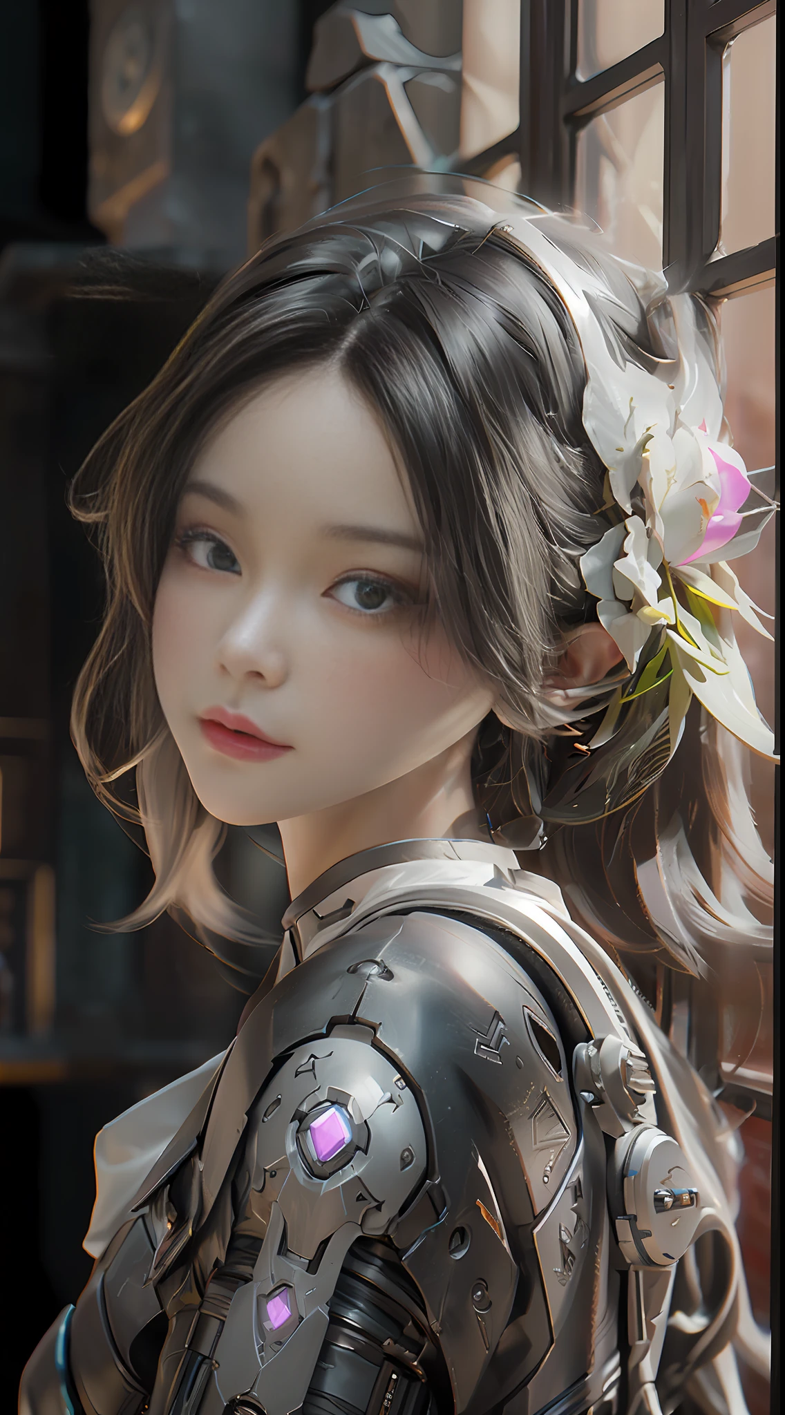 ((Best quality)), ((masterpiece)), (detailed:1.4), 3D, an image of a beautiful cyberpunk female,HDR (High Dynamic Range),Ray Tracing,NVIDIA RTX,Super-Resolution,Unreal 5,Subsurface scattering,PBR Texturing,Post-processing,Anisotropic Filtering,Depth-of-field,Maximum clarity and sharpness,Multi-layered textures,Albedo and Specular maps,Surface shading,Accurate simulation of light-material interaction,Perfect proportions,Octane Render,Two-tone lighting,Wide aperture,Low ISO,White balance,Rule of thirds,8K RAW,