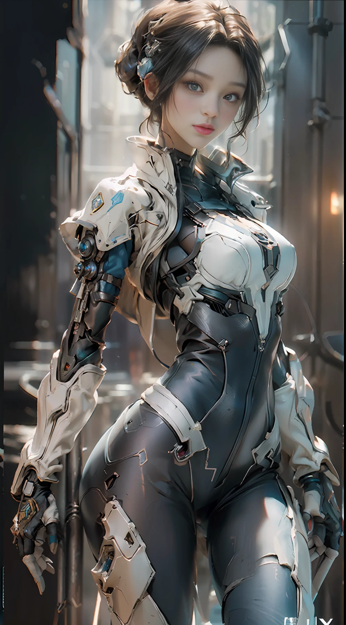 ((Best quality)), ((masterpiece)), (detailed:1.4), 3D, an image of a beautiful cyberpunk female,HDR (High Dynamic Range),Ray Tracing,NVIDIA RTX,Super-Resolution,Unreal 5,Subsurface scattering,PBR Texturing,Post-processing,Anisotropic Filtering,Depth-of-field,Maximum clarity and sharpness,Multi-layered textures,Albedo and Specular maps,Surface shading,Accurate simulation of light-material interaction,Perfect proportions,Octane Render,Two-tone lighting,Wide aperture,Low ISO,White balance,Rule of thirds,8K RAW,