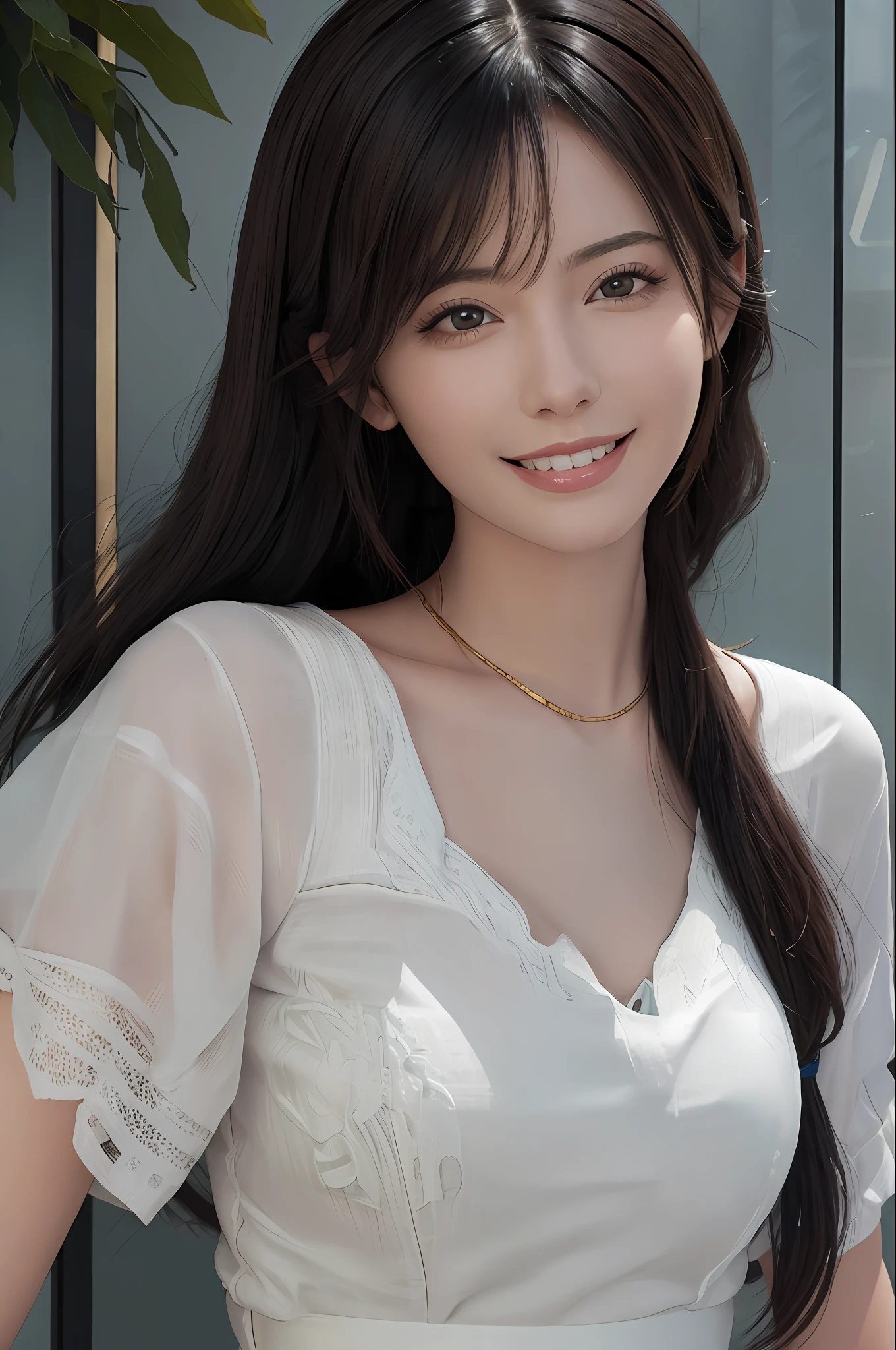 (Masterpiece: 1.3), (8k, photorealistic, RAW photo, top quality: 1.4), (1girl), beautiful face, (realistic face), (black hair), beautiful hairstyle, realistic eyes, beautiful detail eyes, (realistic skin), beautiful skin, absurdity, attractive, ultra high resolution, ultra realistic, high definition, golden ratio, whole body, smiling teeth are visible, beautiful smile,