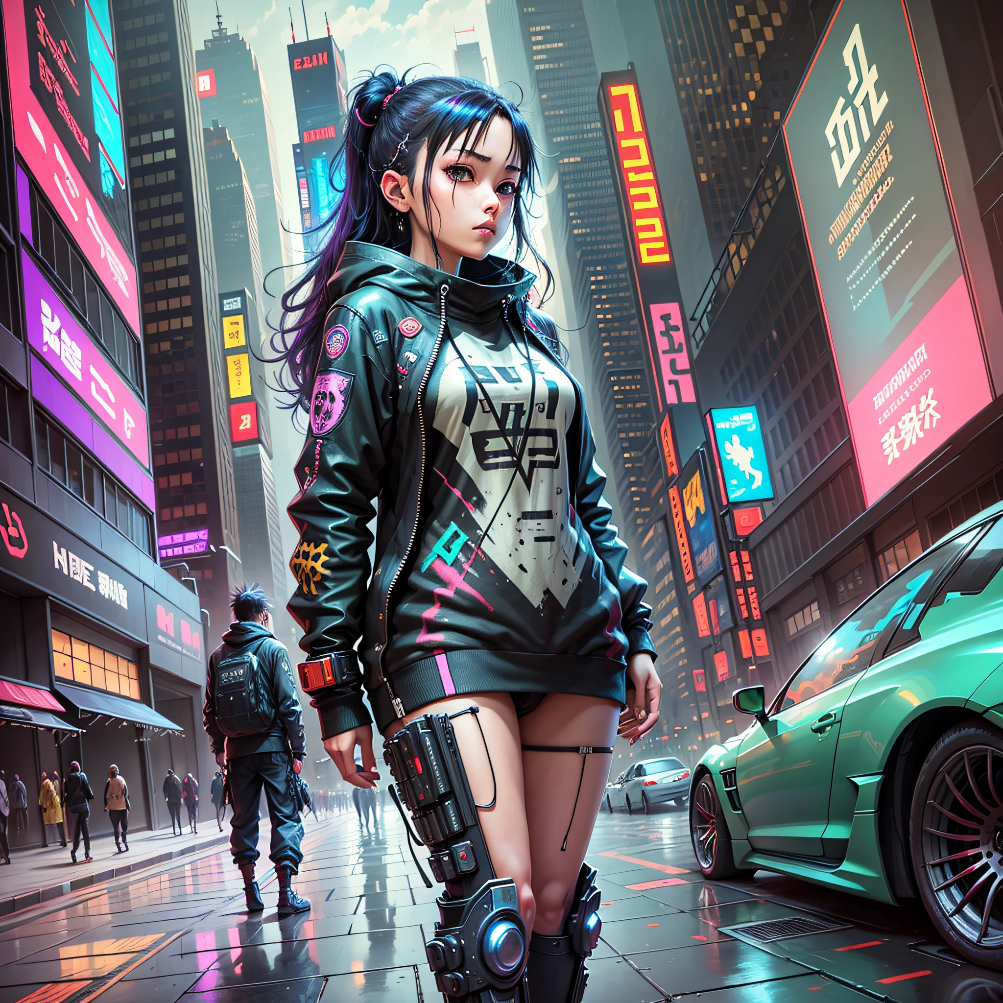 Art, cyberpunk, anime, anime art, manga art, manga --auto --s2