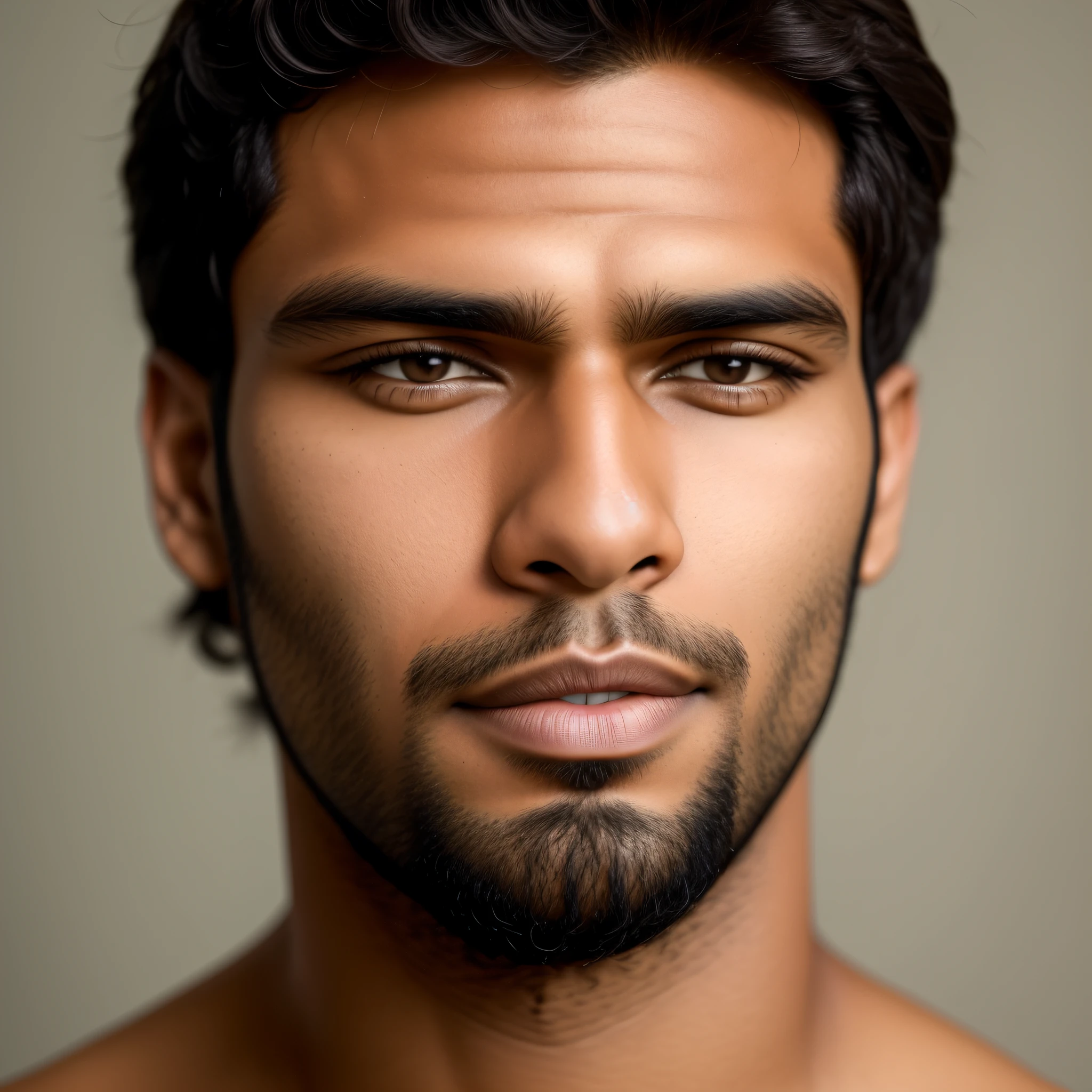 close-up, photo of a Brazilian brown man, 25 years old, no beard, long face, big lips