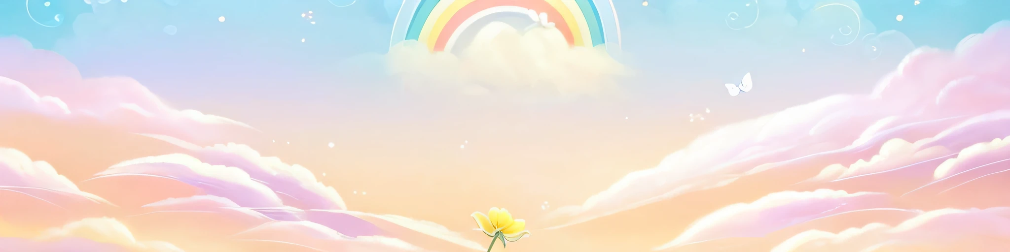 there is a picture of a painting of a flower and a rainbow, soft digital painting, background artwork, heaven background, background art, background is heavenly, fairy tale style background, blossoming path to heaven, dreamlike digital painting, anime background, heavenly, iphone 15 background, blurred and dreamy illustration, soft anime illustration, iphone background, temple background
