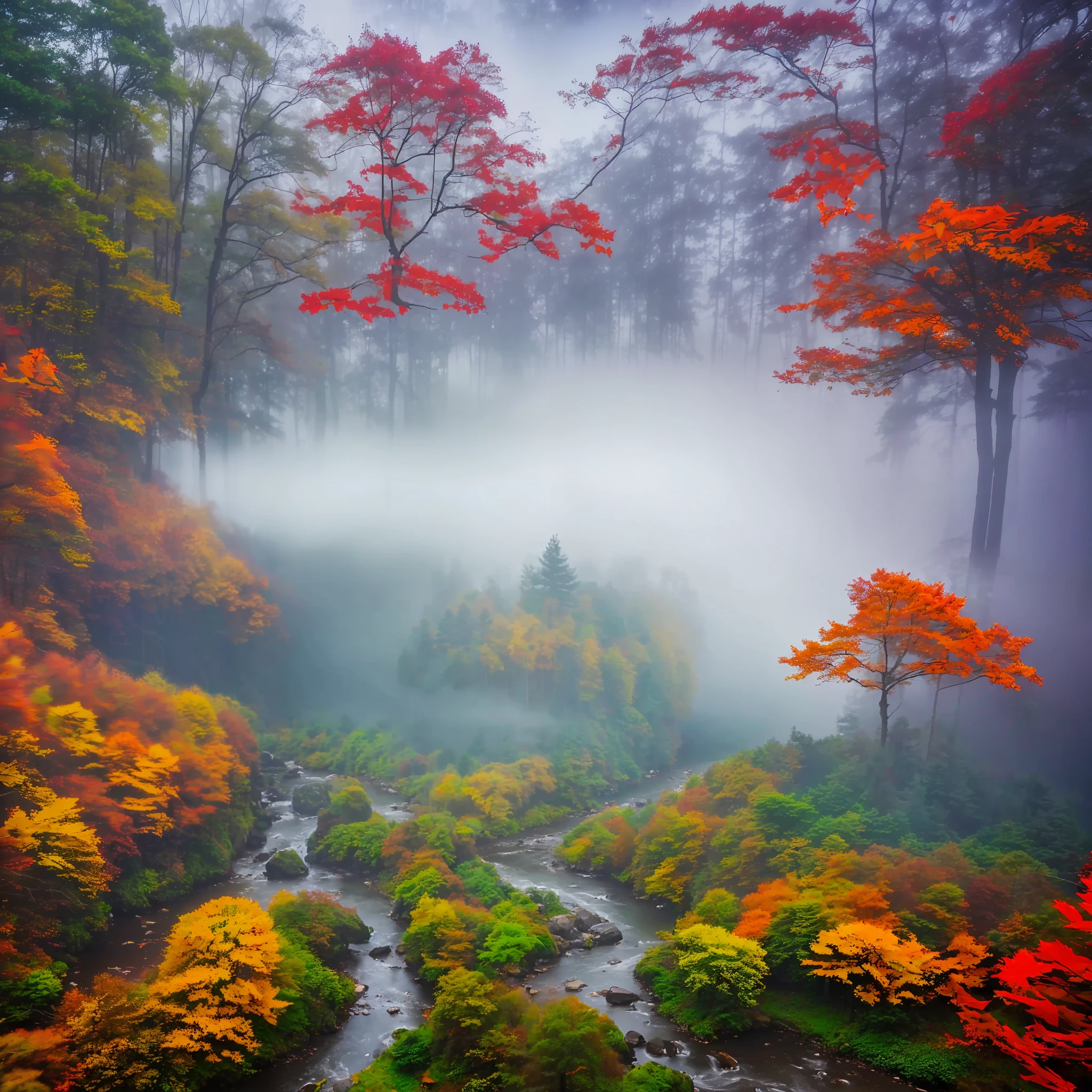 Computer, Realistic Fantasy, Extensive Landscape Ultra-Photography (Computer, Realistic Fantasy, Extensive Landscape Ultra-Photography (General View, Stone Pavement, Sky, Falling Leaves, A Whirlwind of Many Leaves, Deciduous Hurricane, Leaf Search, Dynamic Movement, Small Whirlwind on the Bridge, Leaves Rise Up, Man From Leaves, Leaves Swirl), Fog, Dawn, Blurred Background, Gloomy, Magic), Fog, Dawn, Blurred Background, Gloomy, Magic --auto --s2