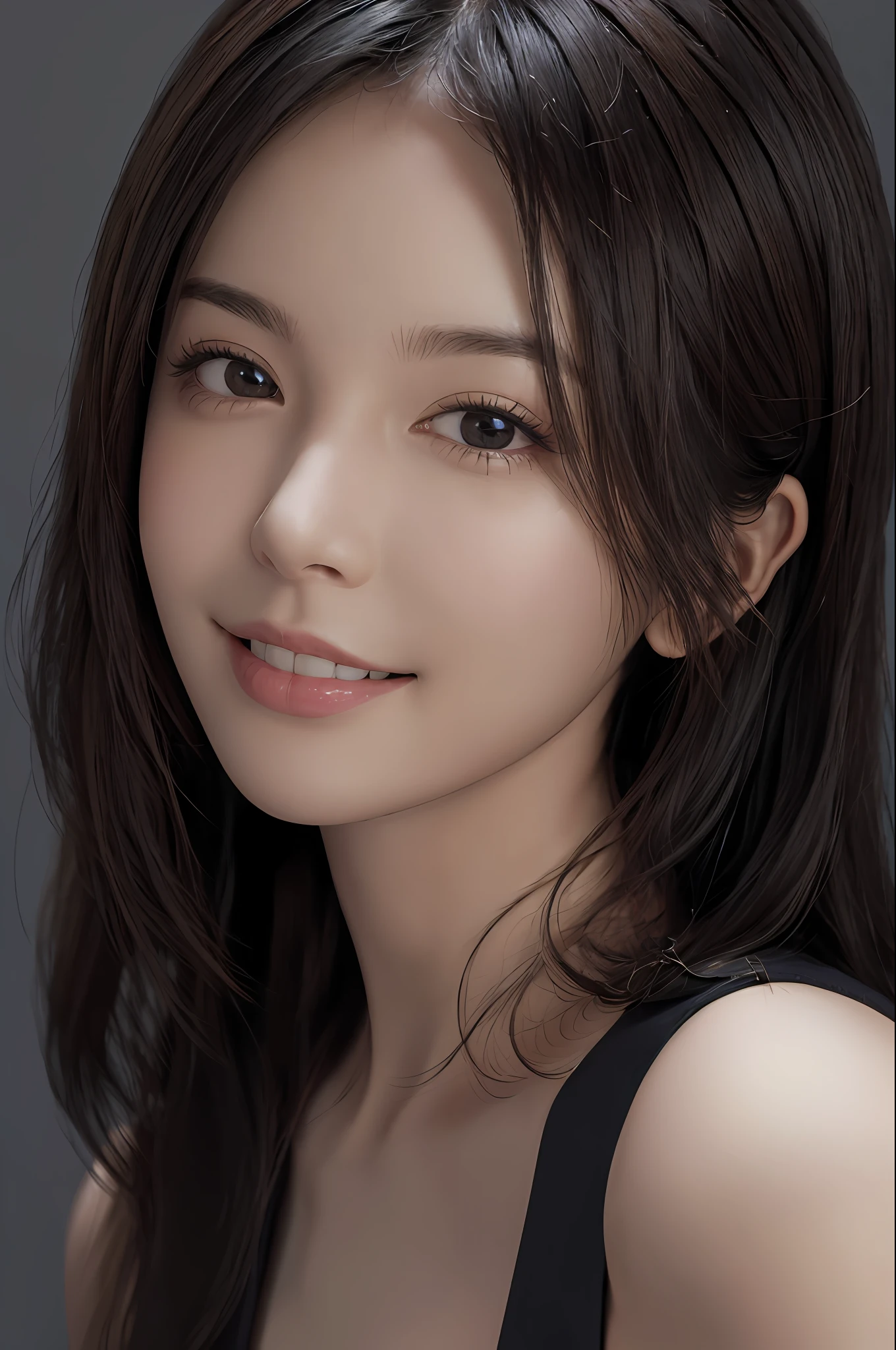 (Masterpiece: 1.3), (8k, photorealistic, RAW photo, top quality: 1.4), (1girl), beautiful face, (realistic face), (black hair), beautiful hairstyle, realistic eyes, beautiful detail eyes, (realistic skin), beautiful skin, absurdity, attractive, ultra high resolution, ultra realistic, high definition, golden ratio, whole body, smiling teeth are visible, beautiful smile,