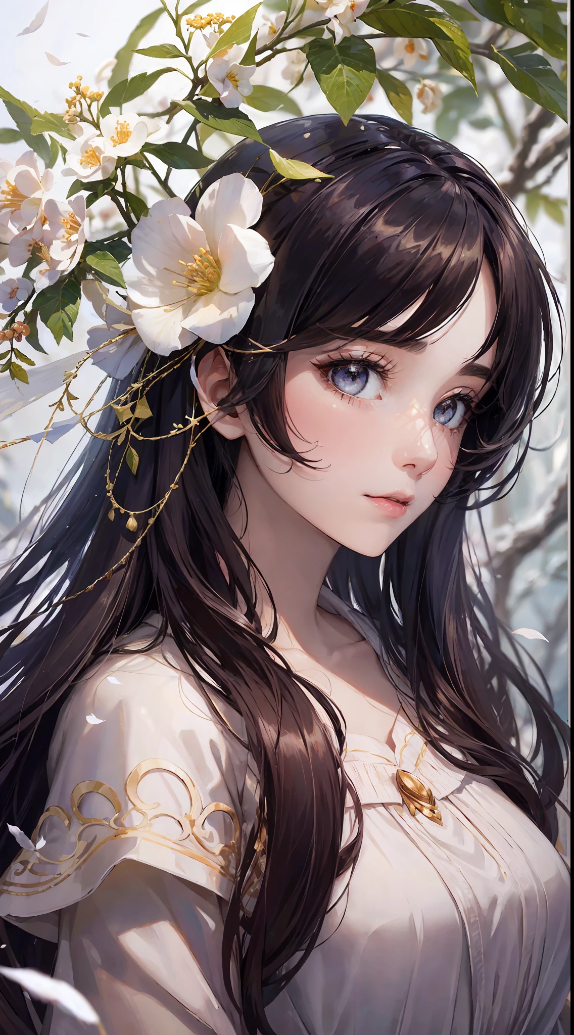 There is a woman in red dress holding a white umbrella, traditional Chinese white umbrella, wild snow scene, a girl in Hanfu, Hanfu, Chinese girl, Chinese woman, Chinese style, white Hanfu, red shawl, snowing, distant scene one A peach blossom tree, full of peach blossoms, a few villages of peach blossoms stretching down from the close-up view, a lot of peach petals floating in the air, heavy snow with goose feathers, 2 colorful butterflies flying, traditional Chinese clothing, cover photo Du's portrait Juan, portrait photo, China Princess, wearing red cheongsam, inspired by Tang Yifen, black haired goddess, beautiful brunette girl, oriental girl, master work, best picture quality, higher quality, high detail, super high resolution, 8k resolution, depth of field, Cinematography, Intricate detail, Elaborate, Meticulous, Magnificent, Maximum detail, Extreme beauty, (((1girl, solo))), 18age, Long hair, Black hair, White skin, Realistic, Masterpiece, (best picture quality), higher quality, high detail, super high resolution, panorama, exquisite facial features, perfect face, glowing skin, dreamy background, women, girls, angels, mini girls, goddesses, poets, shy, Surprise, shoulder-length hair, black hair, sharp and clear focus, three-dimensional silhouette, correct proportions, realistic portrait, face close-up, a very temperamental beautiful girl, slender figure, exquisite facial features, flowing long hair, Black hair, extremely detailed hair description, (collarbone), perfect face, clean and flawless face, long eyelashes, light pink eye shadow, shallow dimples, blush, watery big eyes crystal clear, delicate cream Glowing skin like skin, detailed skin details, CFG scale: 8,(A beautiful girl with large breasts and a wisteria flower in her hair),(she wears a white bikini and has her lips slightly parted),(her navel is visible as she stands surrounded by alraune plants), a dream-like atmosphere with vibrant colors and soft lighting, red hair, yellow detailed eyes
