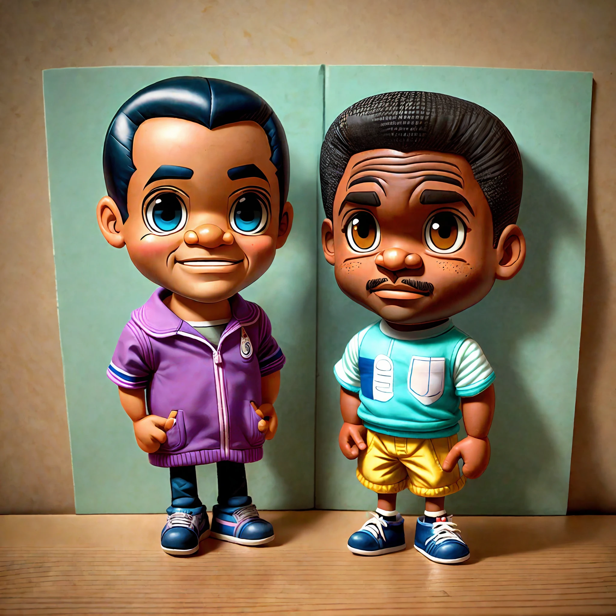 carlton from fresh prince of bel air as a 2 foot tall doll in pixar caricature style --auto --s2