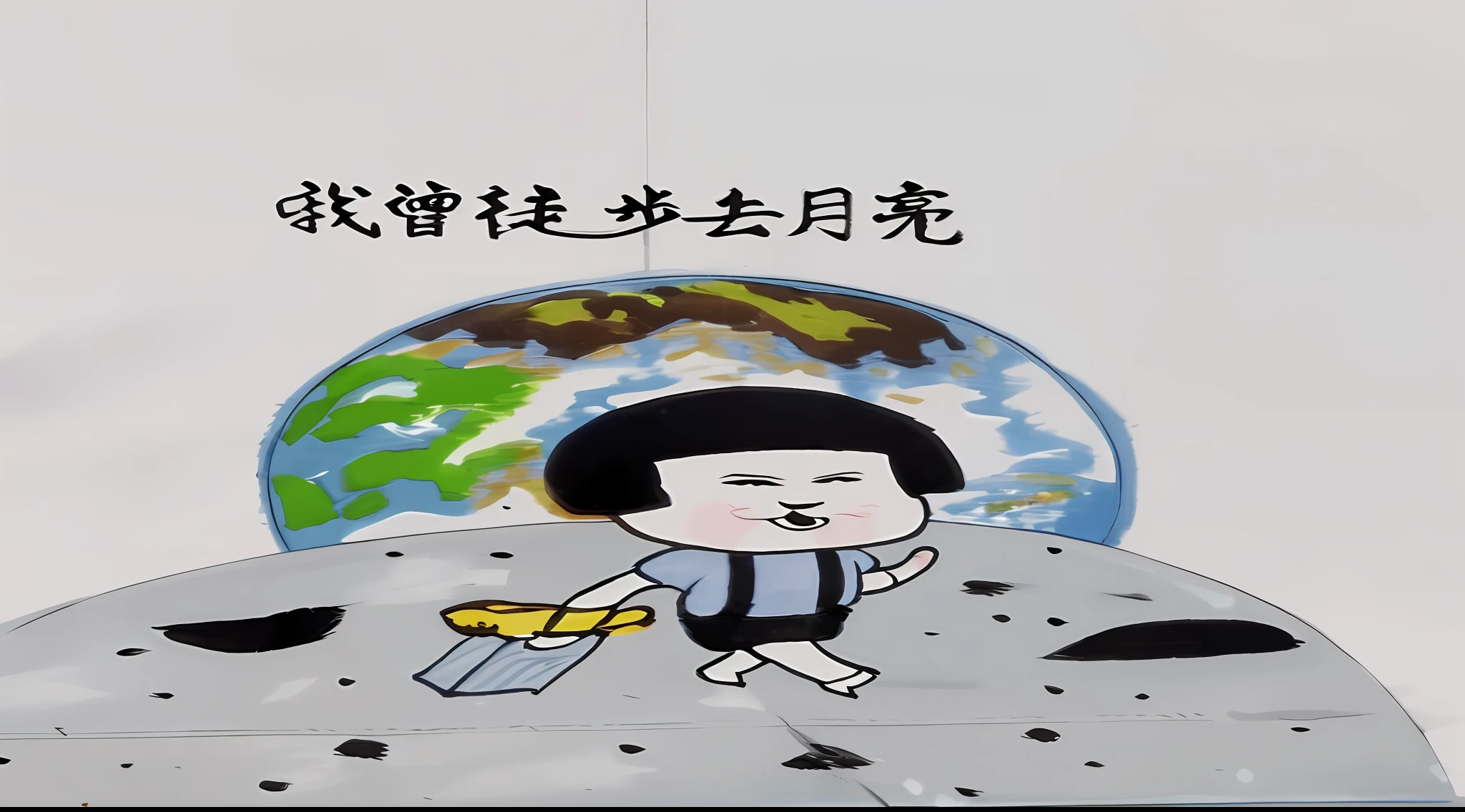 cartoon drawing of a man with a bird on a rock, 千 葉 雄 大, film still from an cartoon, 王琛, 中 元 节, inspired by Luo Ping, inspired by Chen Daofu, su fu, by Xi Gang, by Xia Gui, inspired by Pan Tianshou