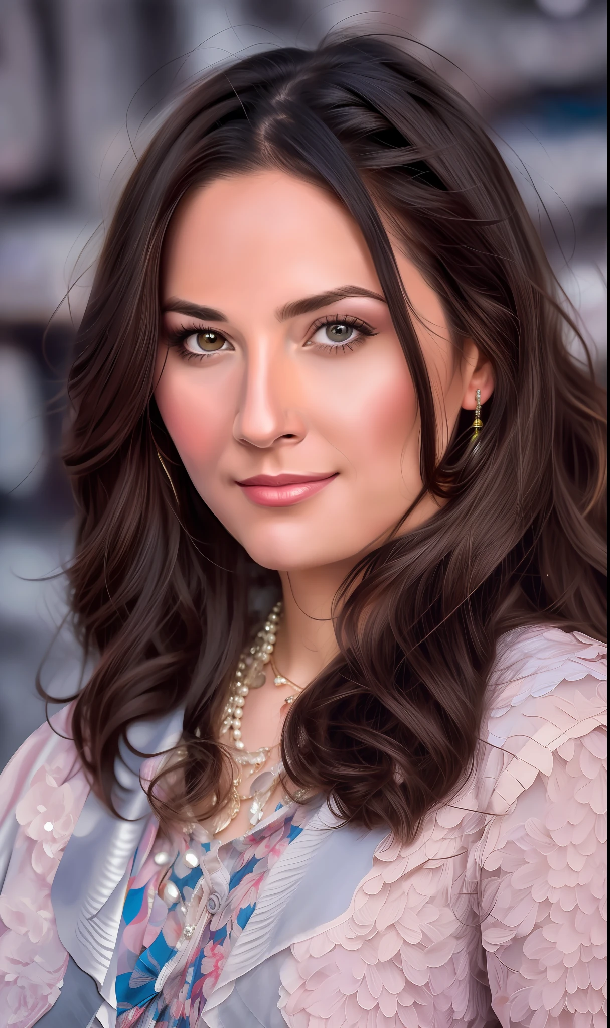 Hyper realistic and ultra detailed portrait of the actress Olivian Munn