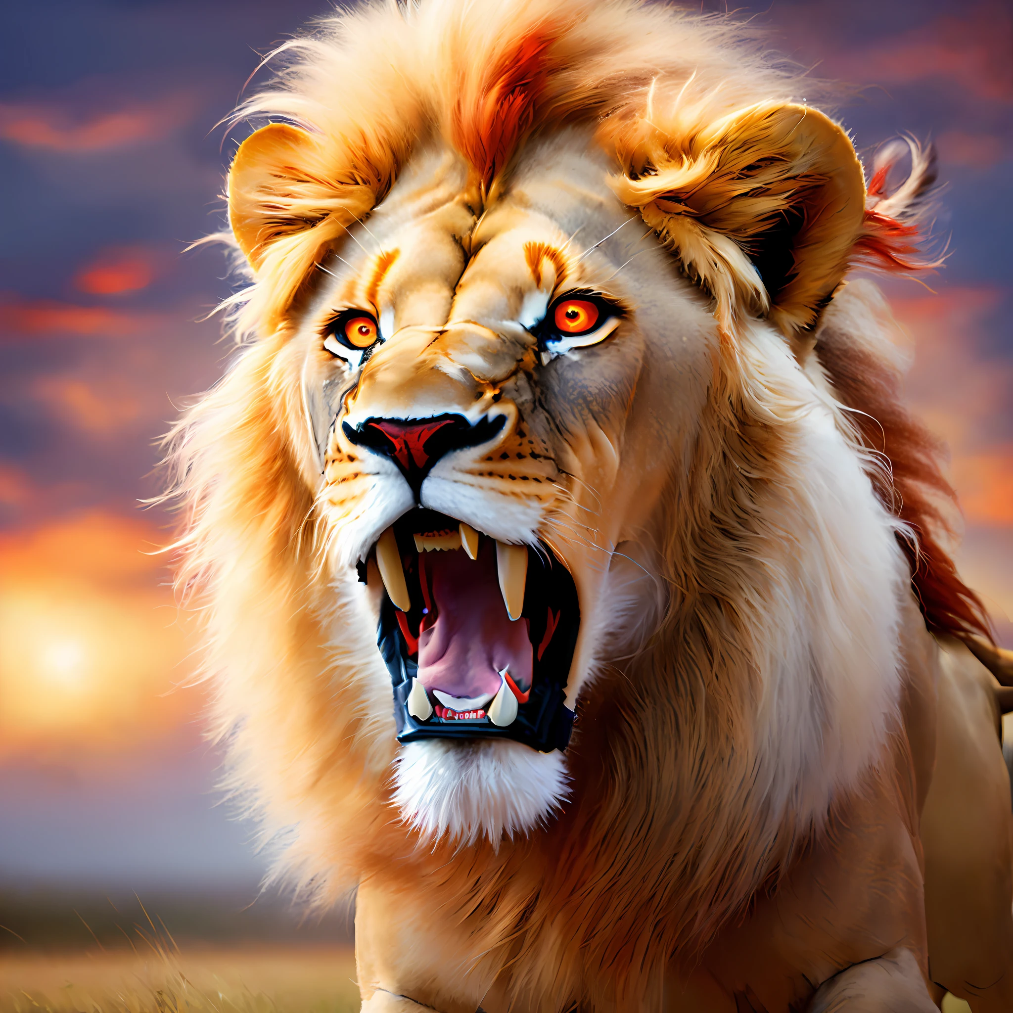 The mane of a lion
