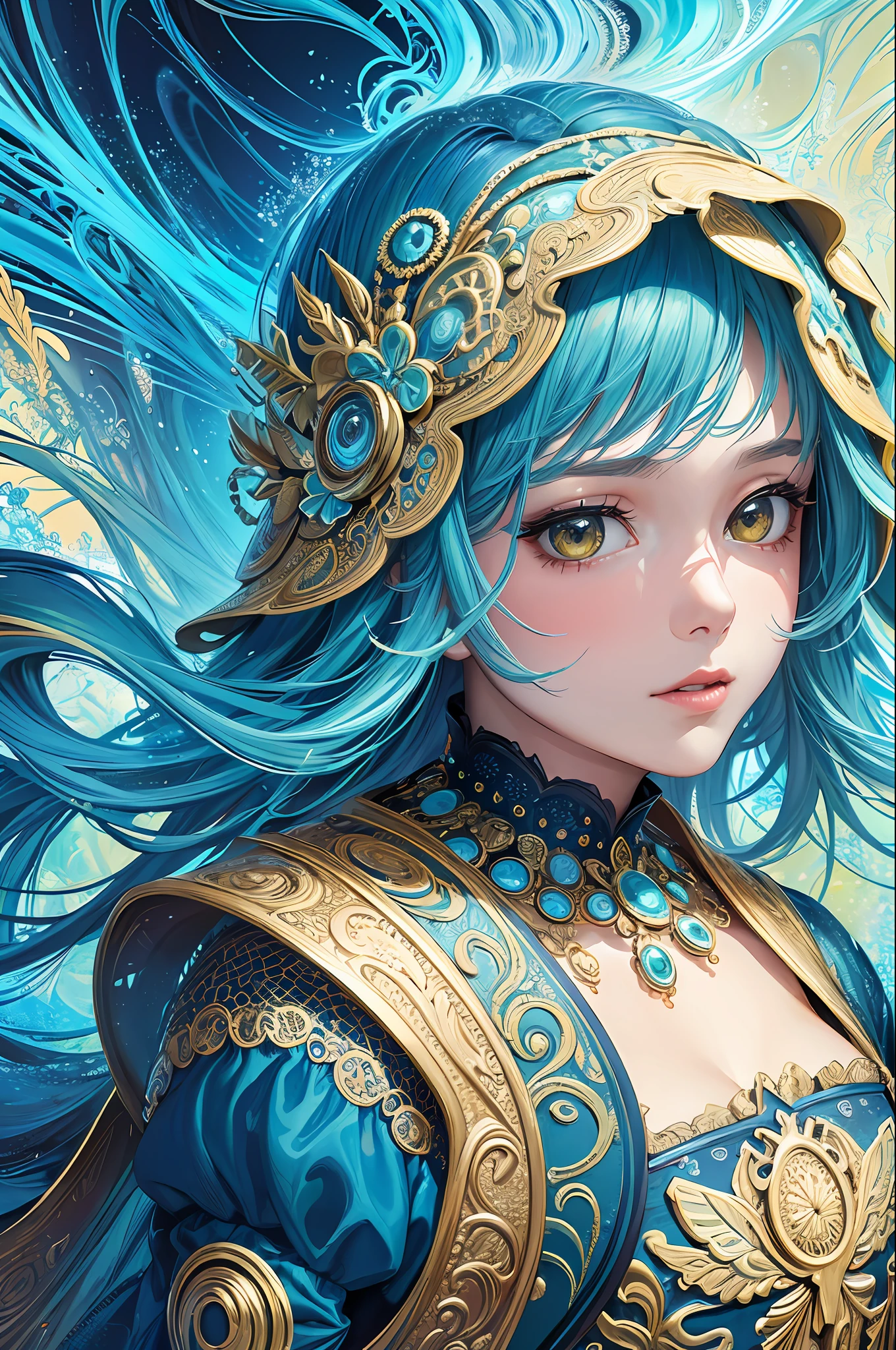 (masterpiece, top quality, best quality, official art, beautiful and aesthetic:1.2), (1girl), extreme detailed,(fractal art:1.3),colorful,highest detailed