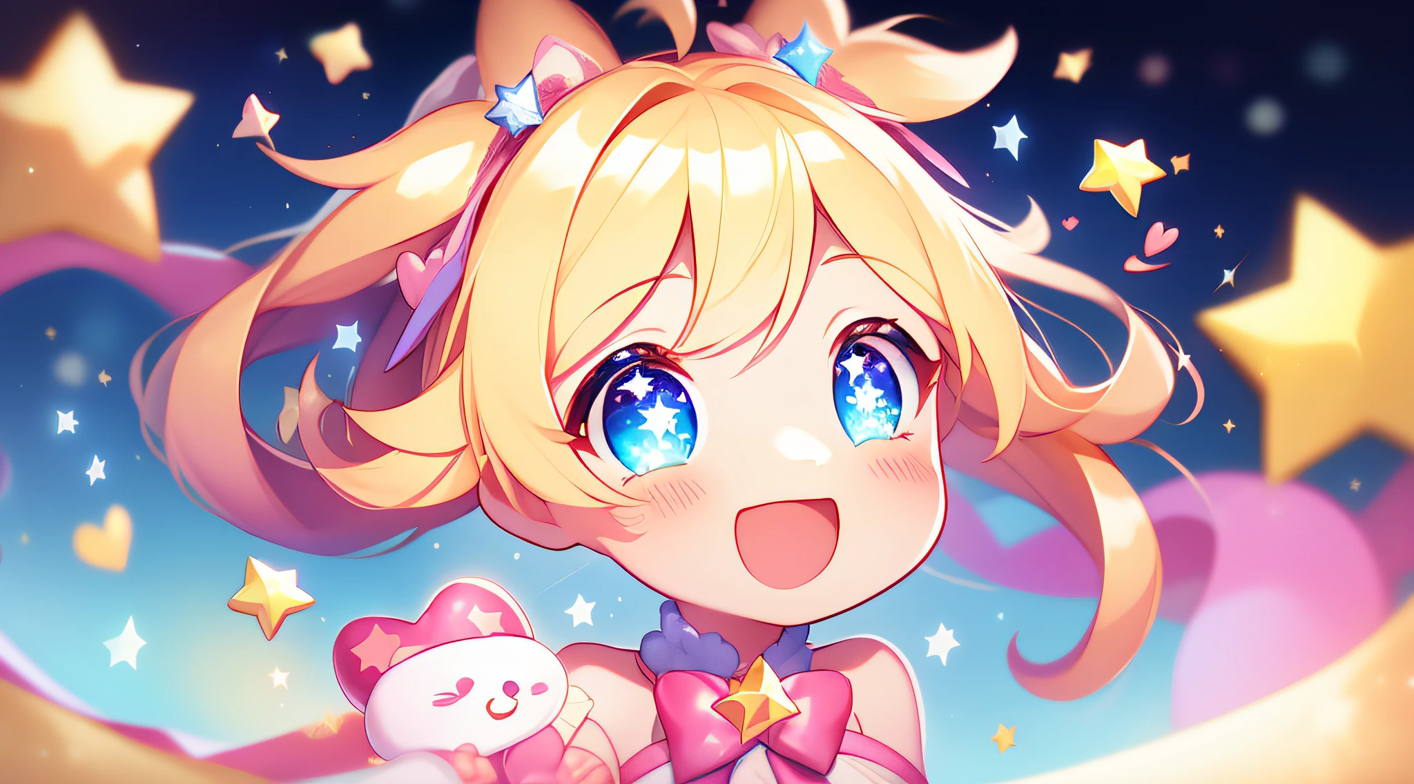Drawing star-sparkling eyes, twinkling heart, beautiful heart, beautiful heart, exciting heart, wink, cute art, spiritual, mascot, heart mascot