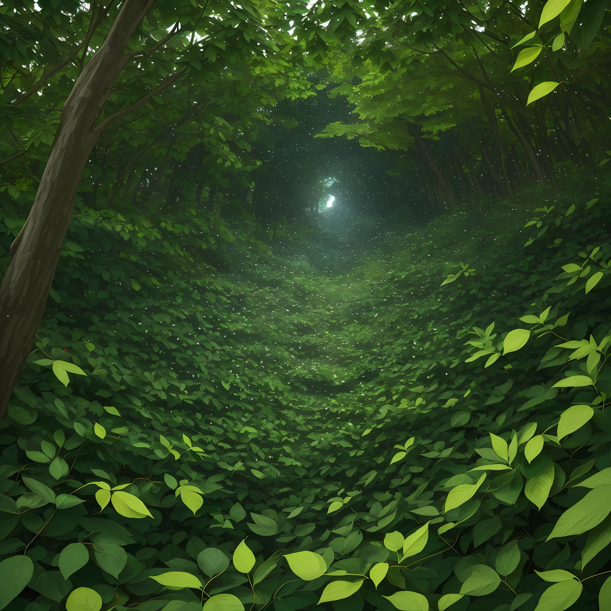 Computer Visualized Graphics, whirlwind of leaves realistic fantasy, Extensive landscape ultra photography (general view showing the sky, dynamic movement of falling leaves from the sky, dynamic movement of falling leaves, dynamic movement of the leaf cycle, dynamic movement leaf vortex in the sky, a cycle of many leaves, thick leaves, sky, falling leaves, wind from leaves, falling leaves, huge leafy visre, circling leaves, leaves circling in the sky,), blurred background, rocks in the distance, shore, gloomy, green, warm, magic
