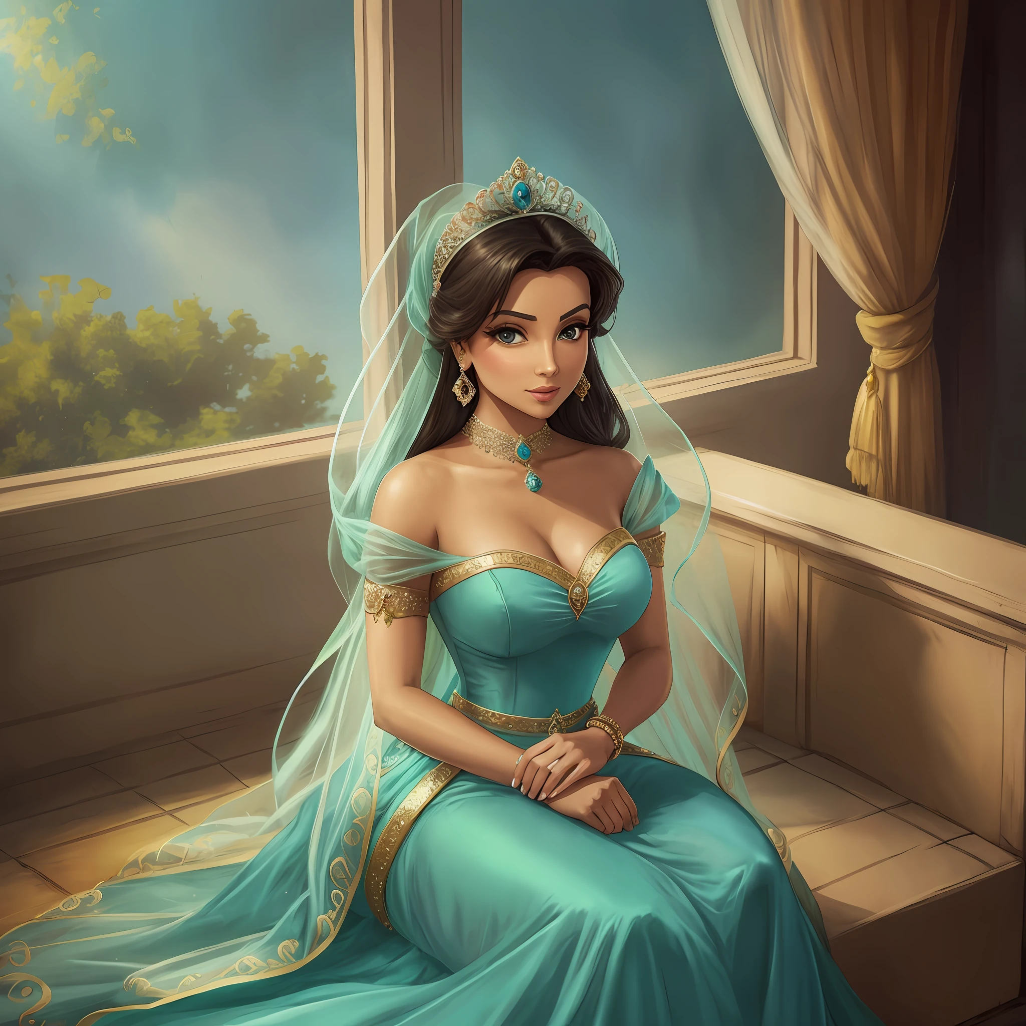 princess jasmine in a ballgown --auto --s2