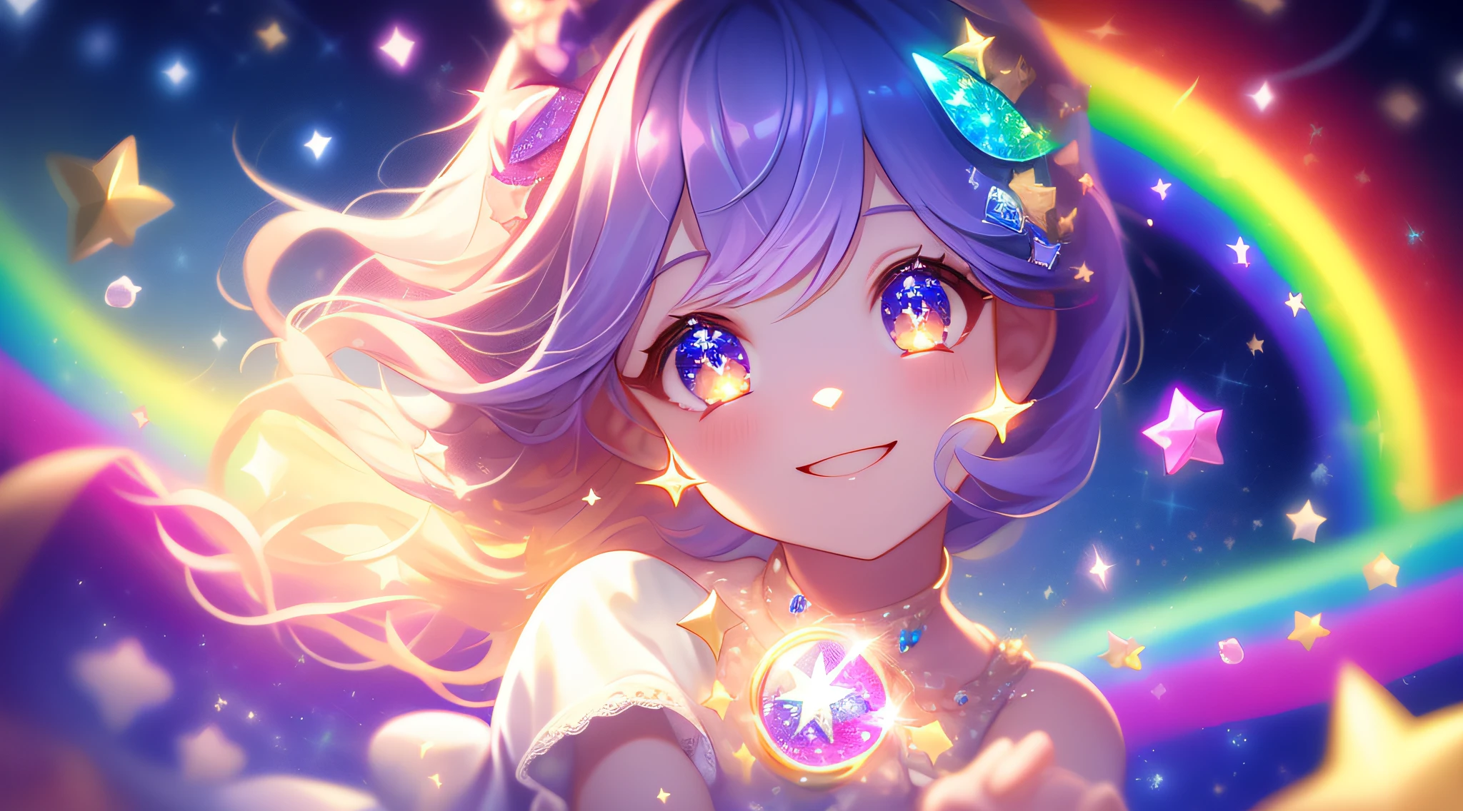 Favorite child, eye, love, eyes with twinkling stars, sparkling heart, fairy, beautiful smile, magic, mysterious worldview, spiritual, rainbow, tenderness, sparkling light, sparkle, fantasy