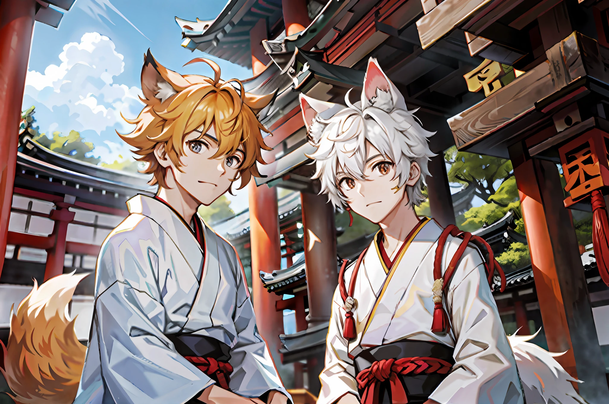 (Representative work: 1.4, highest quality, 8k)), the background is a temple in Kyoto.