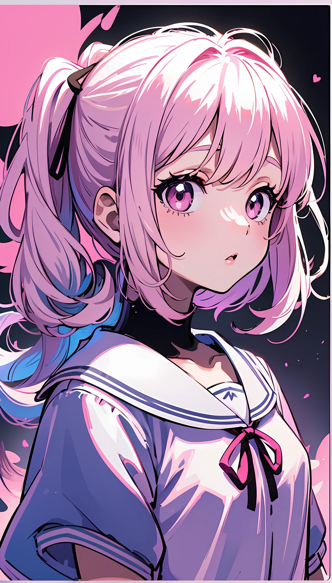 a cute little girl,pink lips,wearing a bright white shirt,in the style of soft color palette
aurorapunk,an anime illustration of her
face,animated gifs,hand-drawn
animation,charming sketches,smooth and
shiny,hazy romanticism,superflat style,white
background--ar 1:1--niji 5--style expressive --s 50