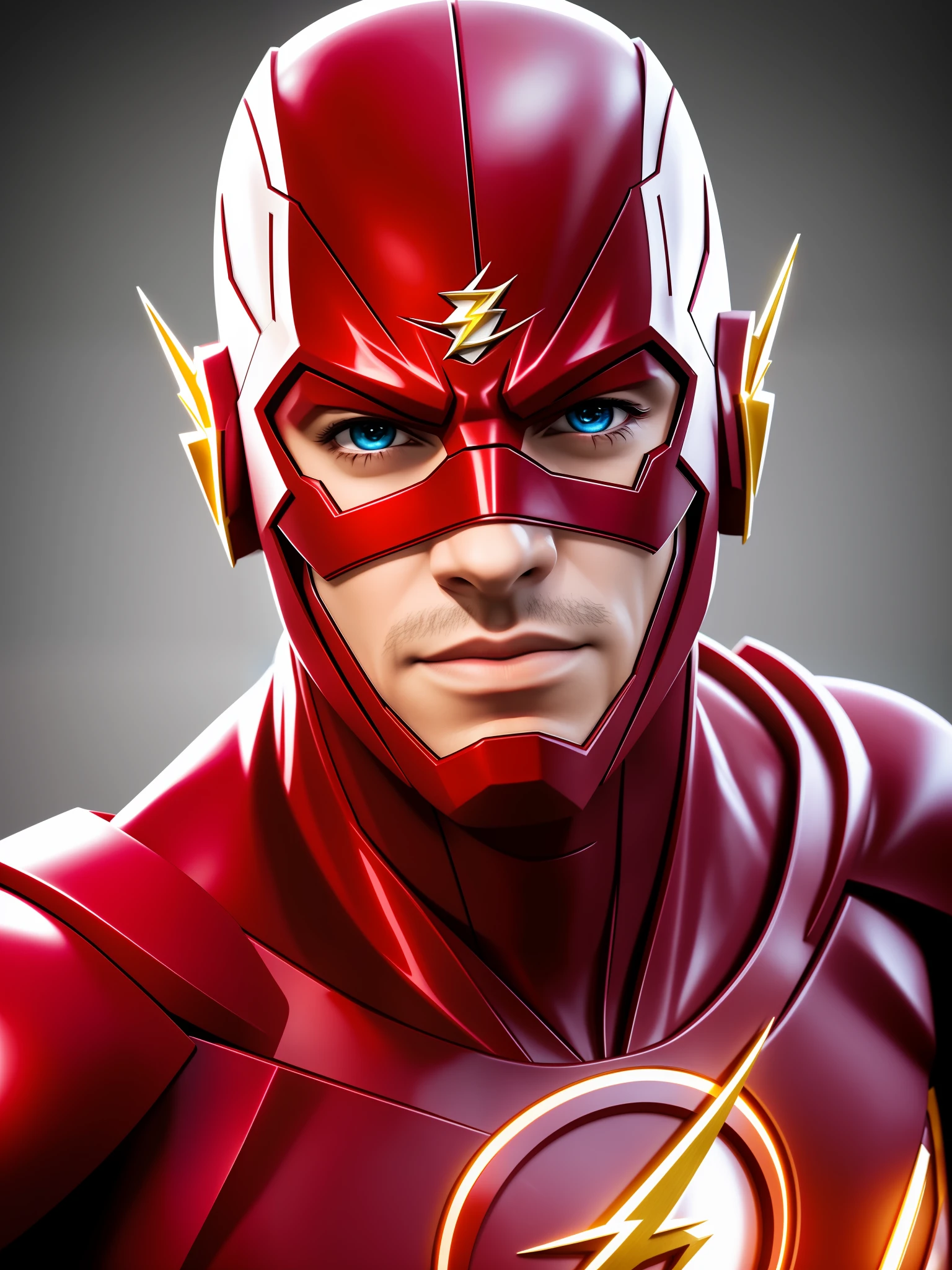 Create ultra realistic justice league flash character, perfect lighting high resolution 8k realism --auto --s2