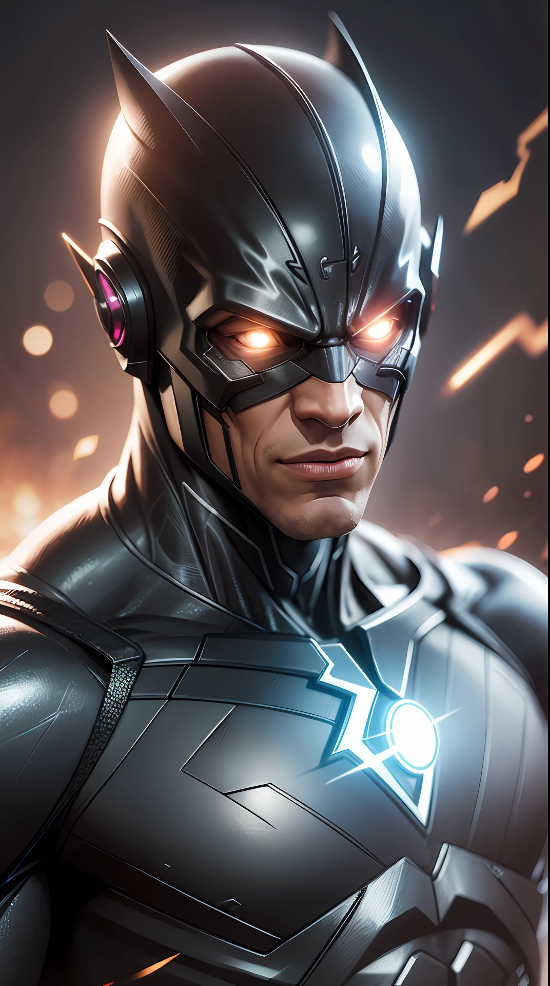 Create ultra realistic justice league black flash character, perfect lighting high resolution 8k realism --auto --s2