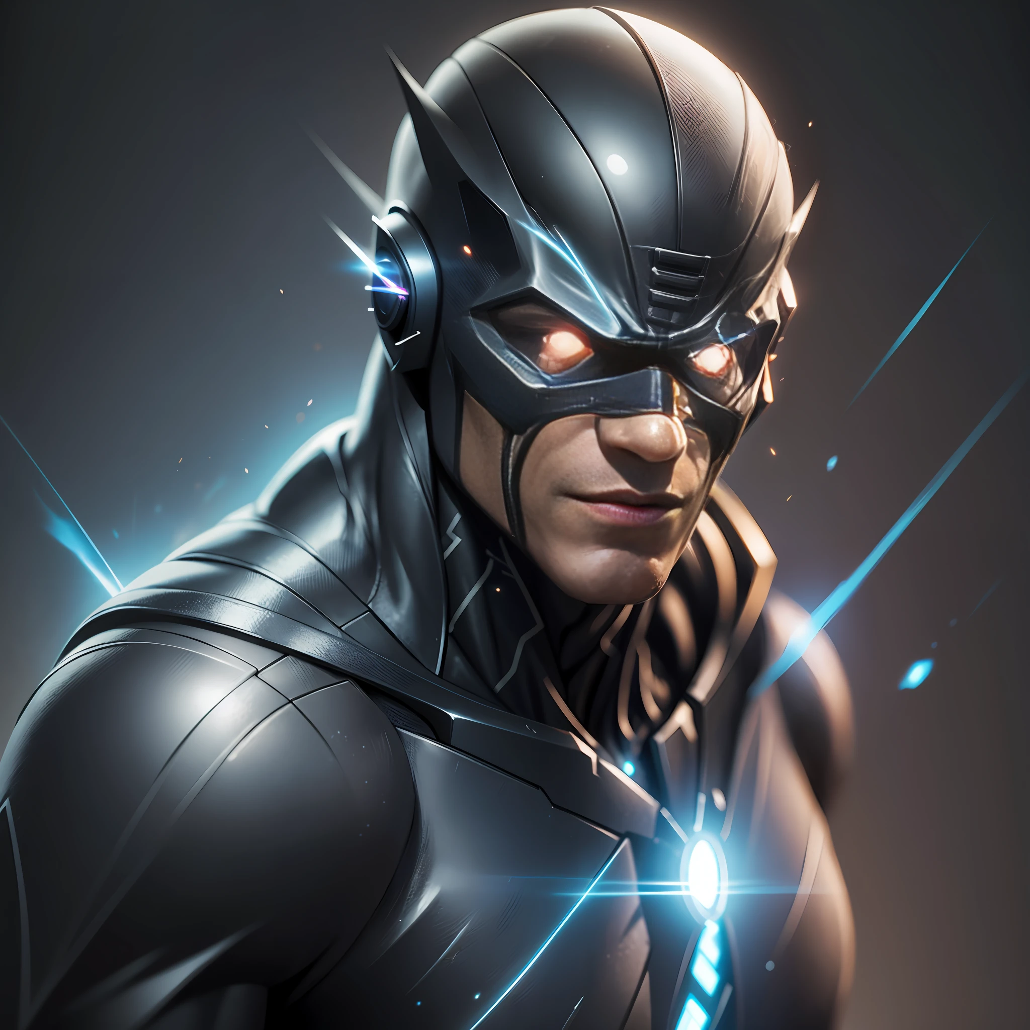 Create ultra realistic justice league black flash character, perfect lighting high resolution 8k realism --auto --s2