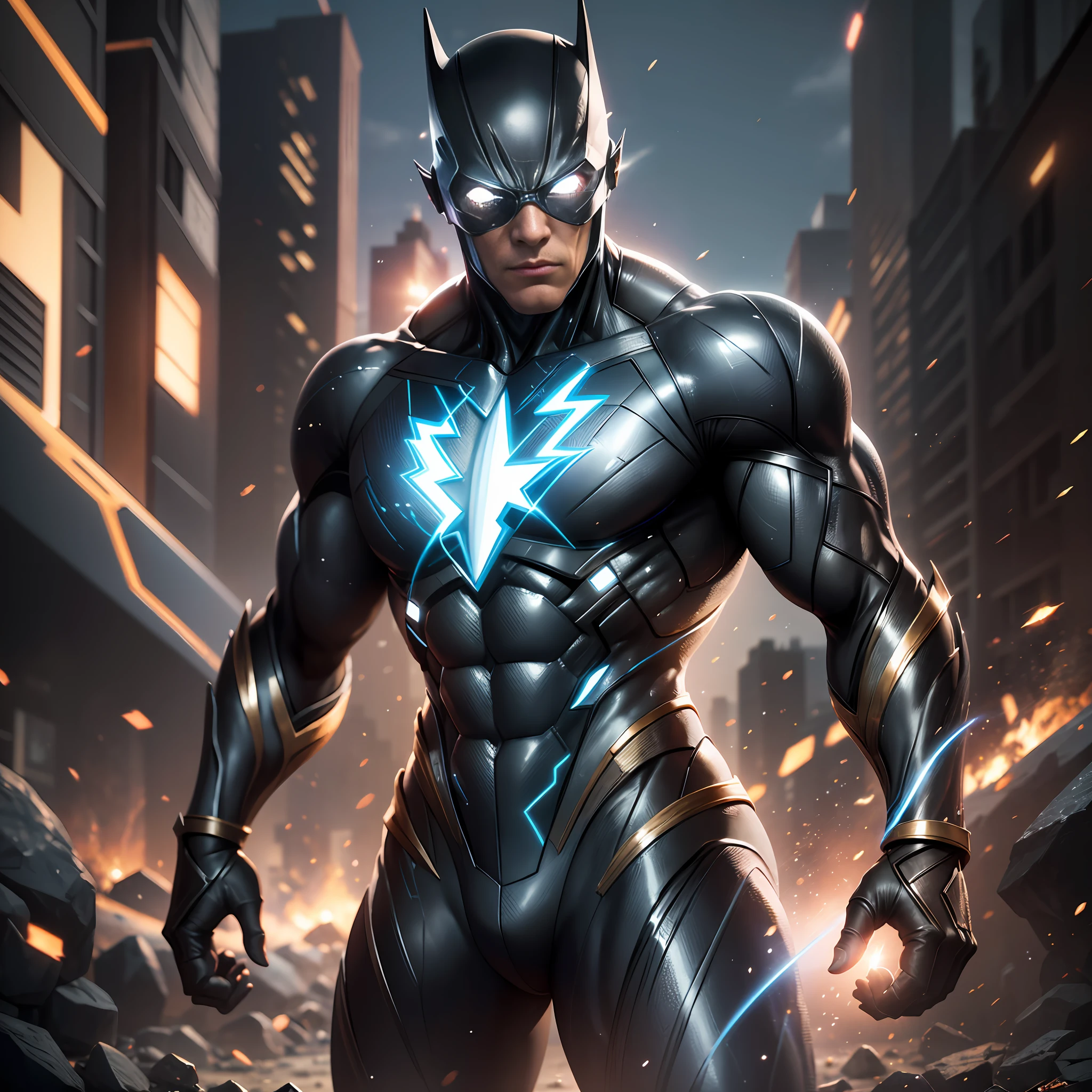 Create ultra realistic justice league black flash character, perfect lighting high resolution 8k realism --auto --s2