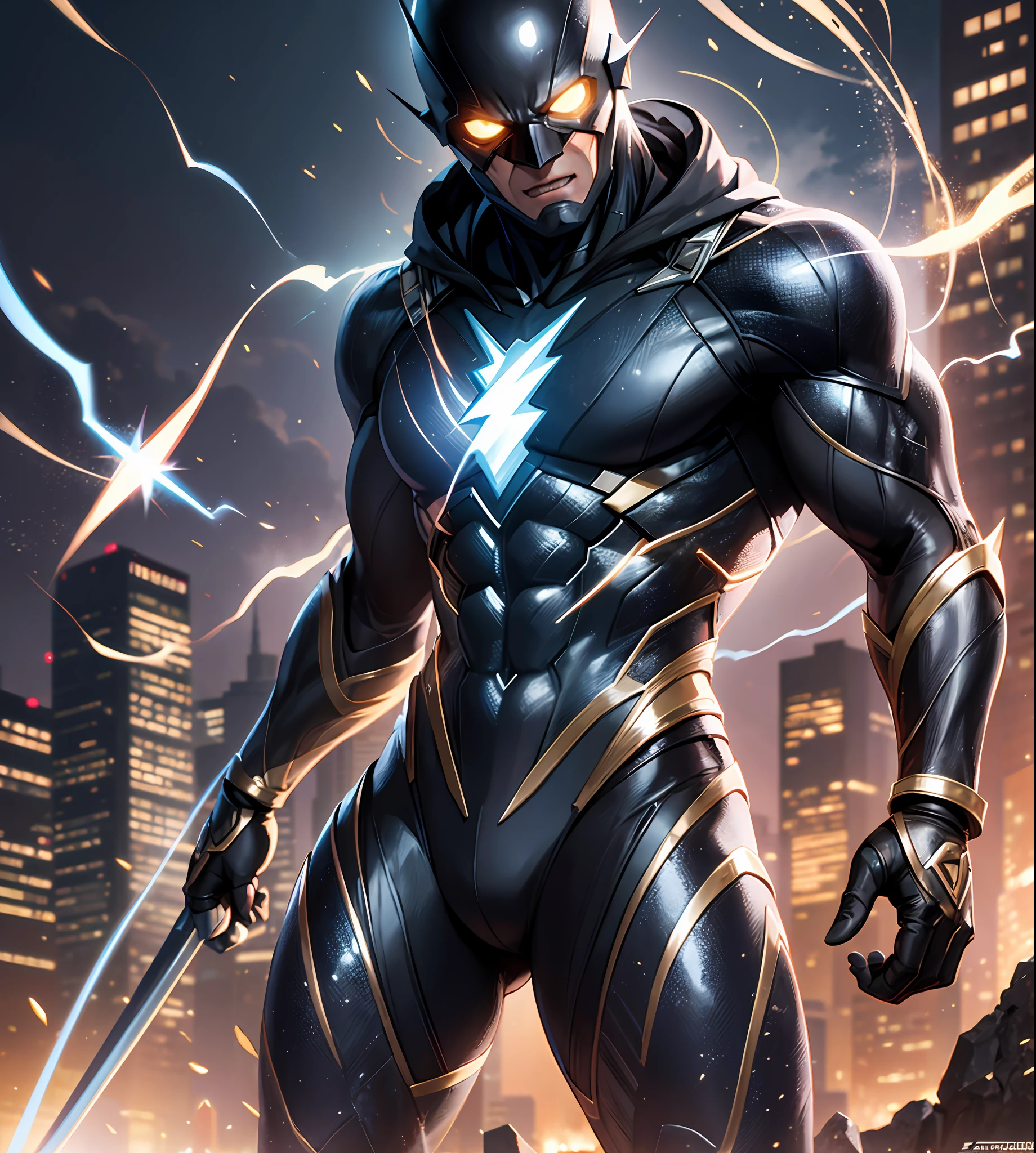 Create ultra realistic justice league black flash character, perfect lighting high resolution 8k realism --auto --s2