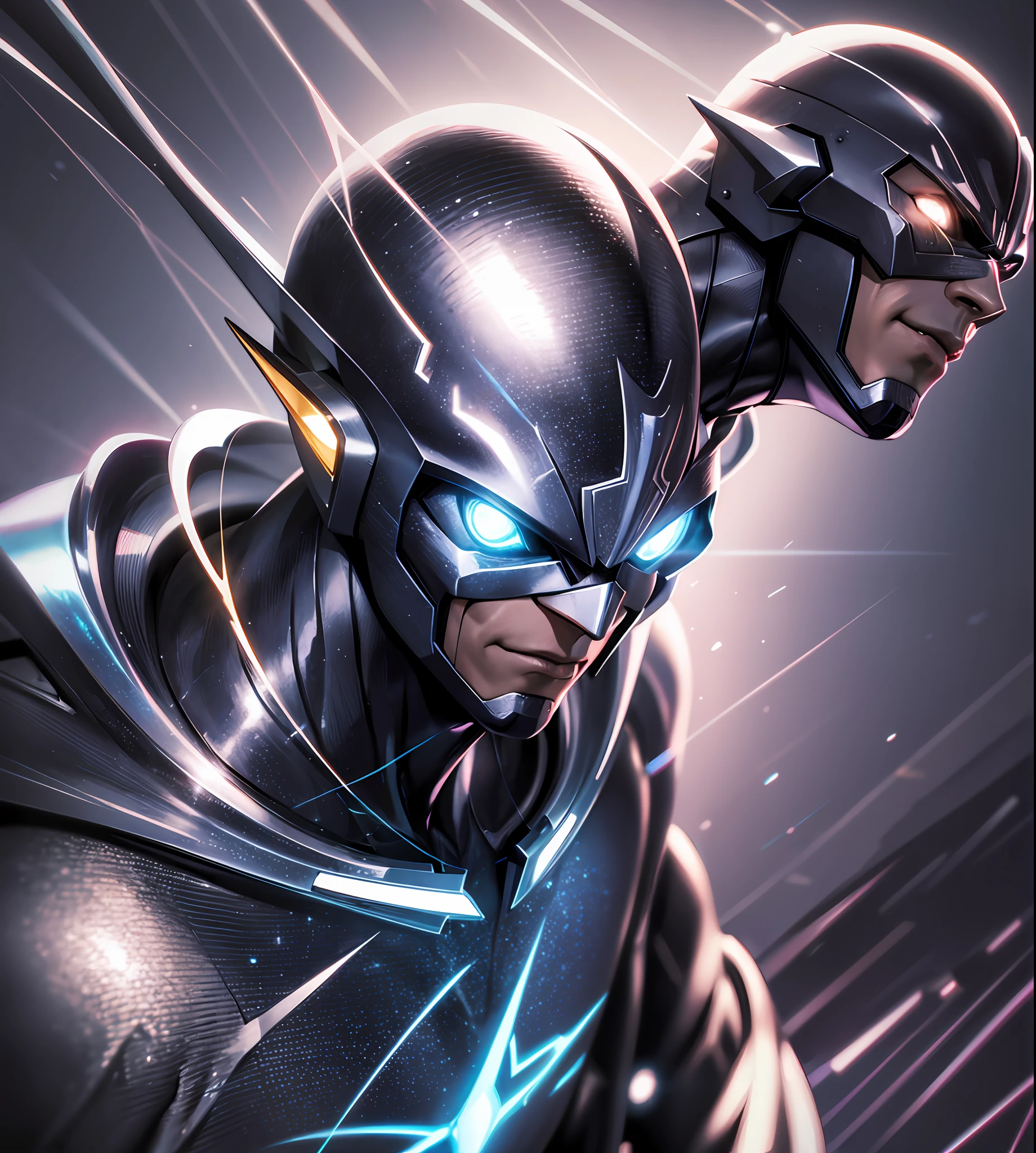 Create ultra realistic justice league black flash character, perfect lighting high resolution 8k realism --auto --s2