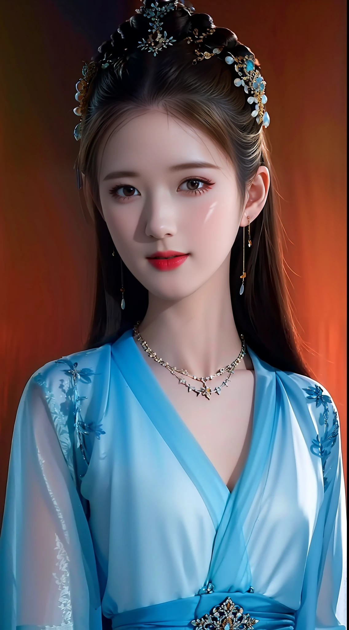 best quality, masterpiece, highres, 1girl,china dress,hair ornament,necklace, jewelry,Beautiful face,upon_body, tyndall effect,photorealistic, dark studio, rim lighting, two tone lighting,(high detailed skin:1.2), 8k uhd, dslr, soft lighting, high quality, volumetric lighting, candid, Photograph, high resolution, 4k, 8k, Bokeh, blonde hair,