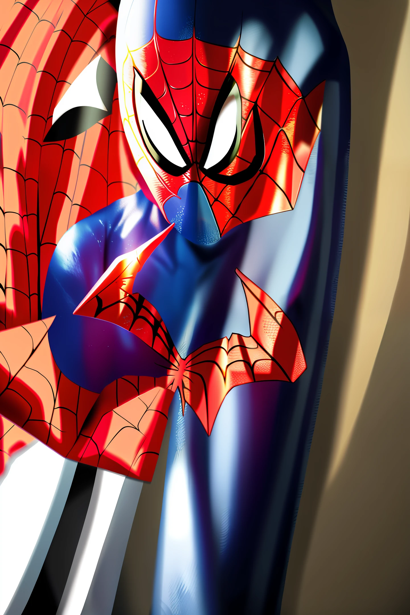 Spiderman eat sushi